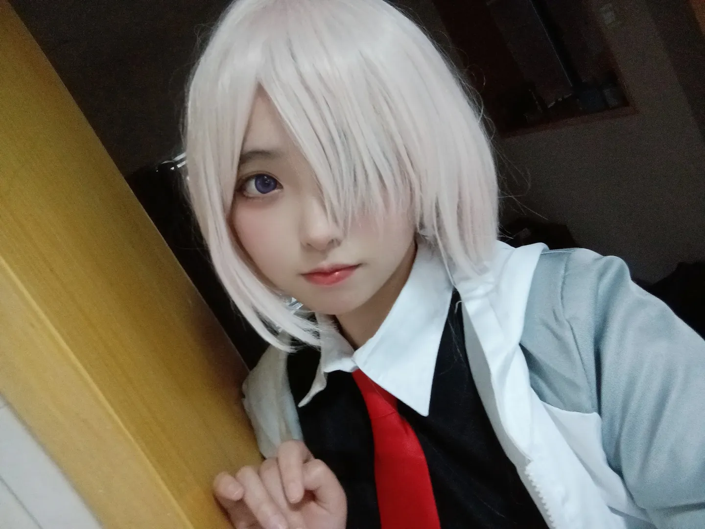 コスプレ, Fate/Grand Order, マシュコスプレ, 銀髪自撮り, 日常生活 - 2枚目
