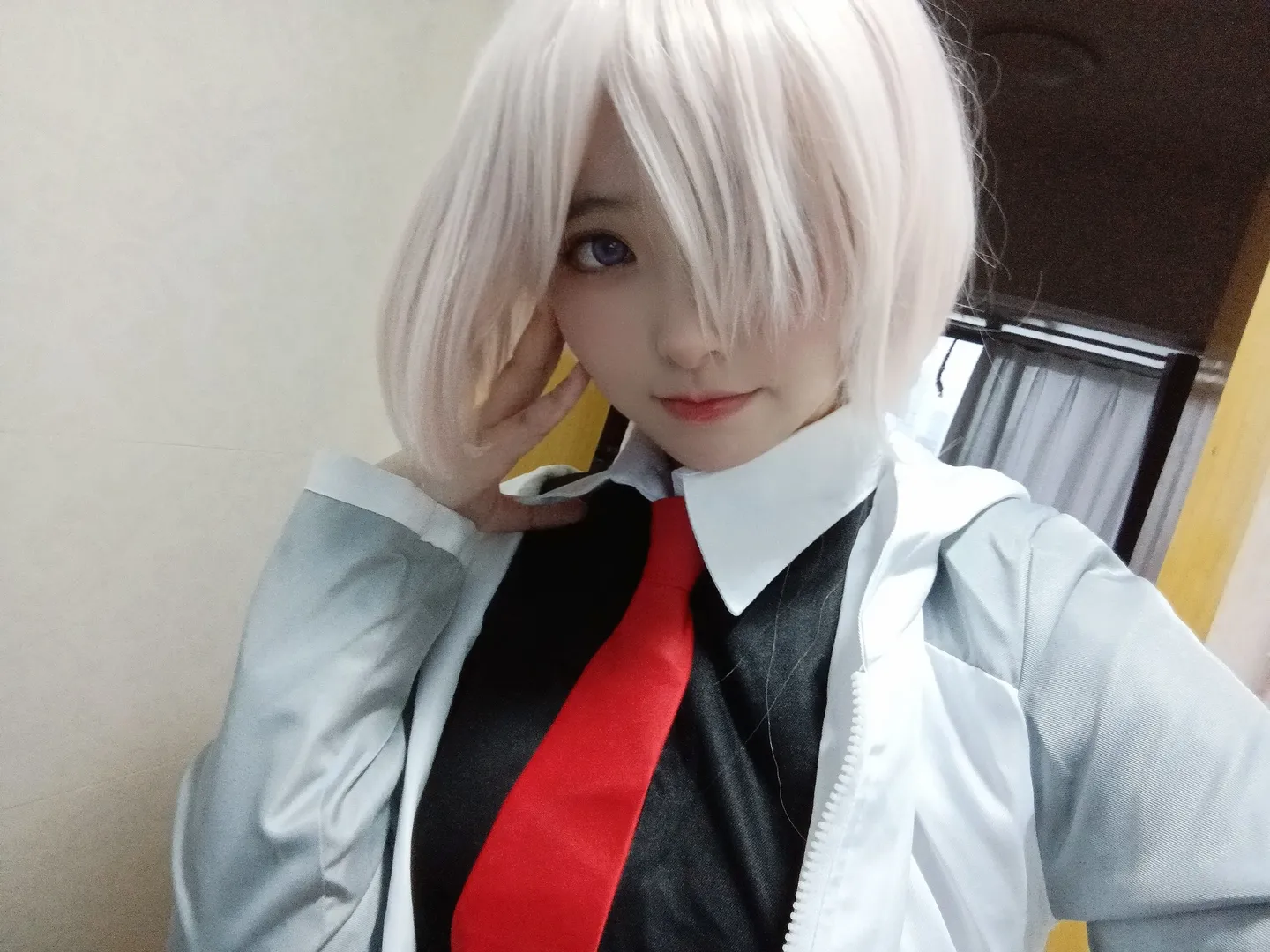 コスプレ, Fate/Grand Order, マシュコスプレ, 銀髪自撮り, 日常生活 - 3枚目