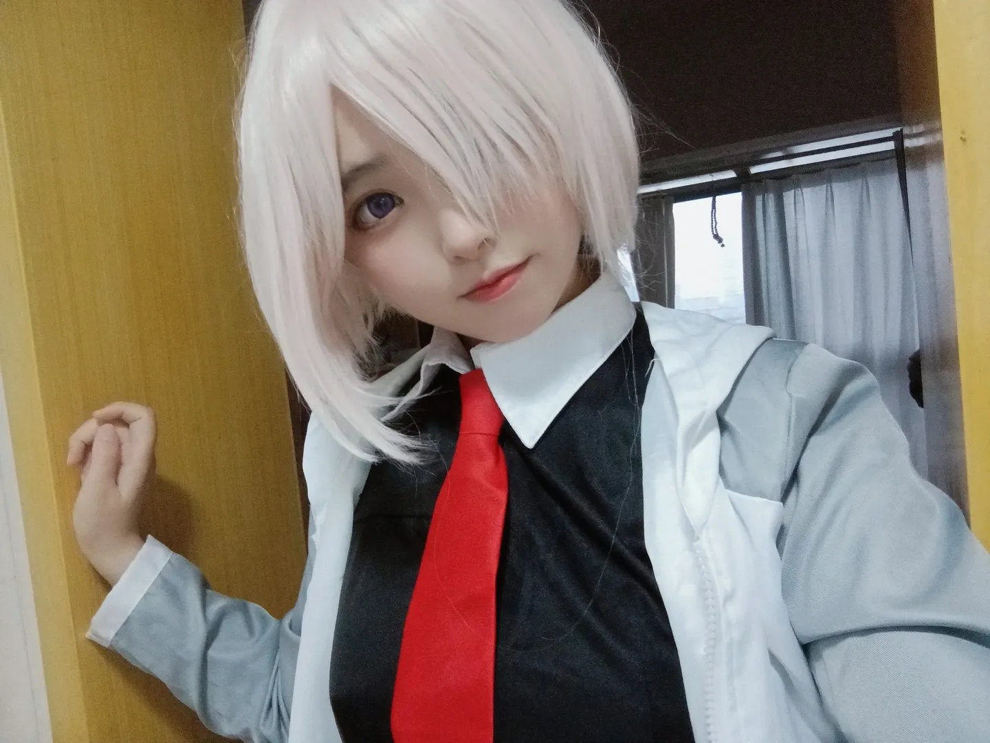 コスプレ, Fate/Grand Order, マシュコスプレ, 銀髪自撮り, 日常生活 - 4枚目