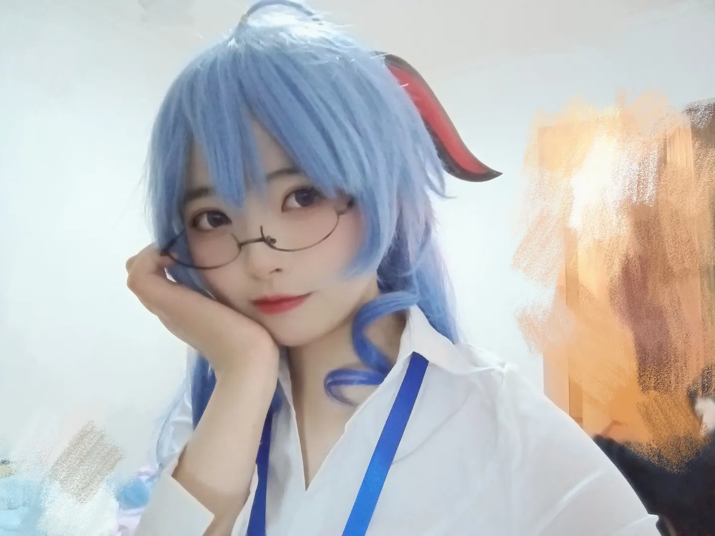 原神, 甘雨cos, 椰羊王小美, 原神私設, 藍髮眼鏡