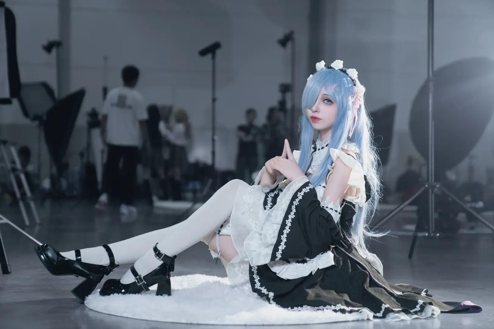 漫展返图, 从零开始的异世界生活, 白丝, cosplay场照, 雷姆cos