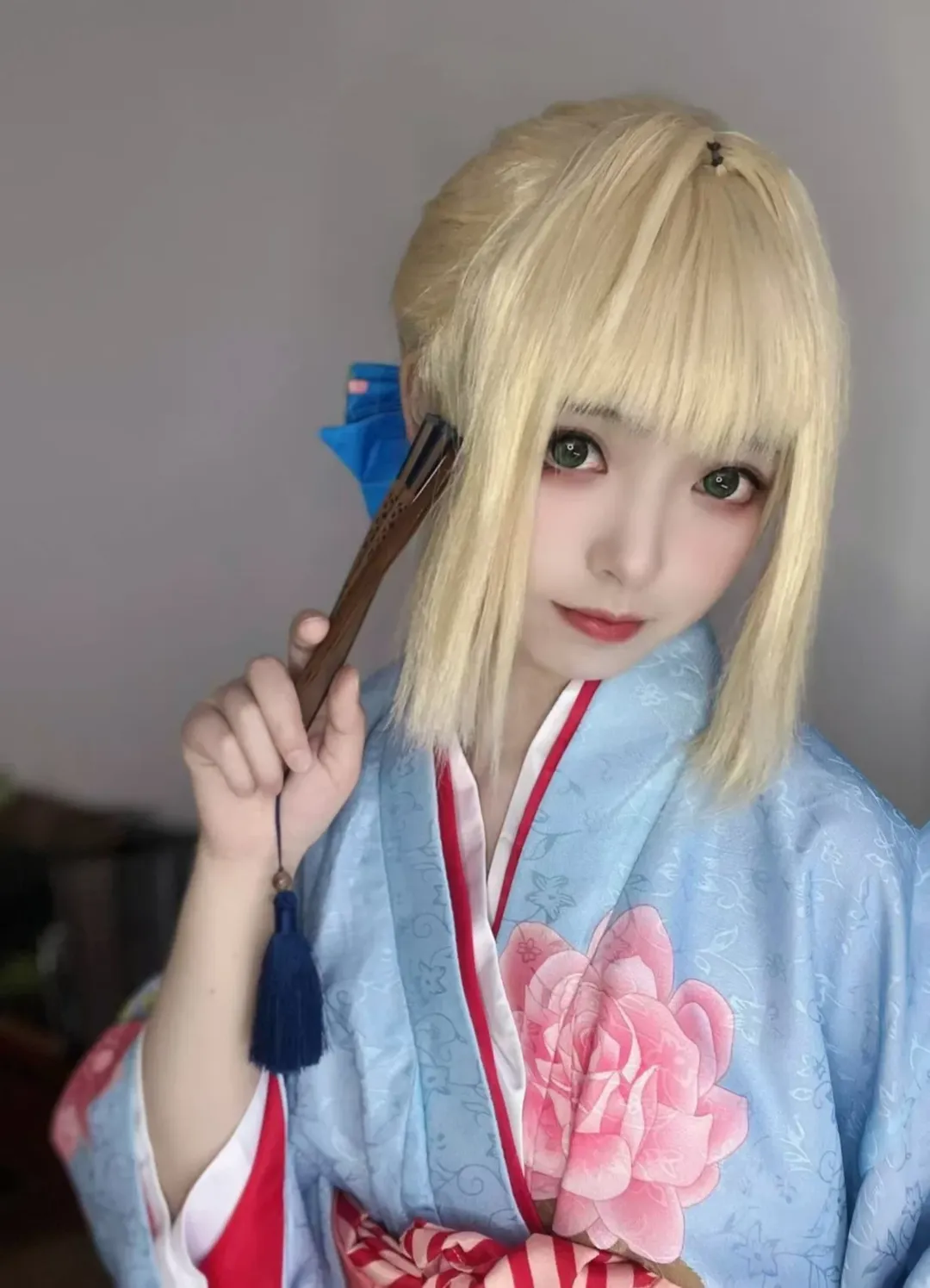 Fate/Grand Order, 阿尔托莉雅cos, 吾王, 和服cos, 蓝衣造型 - 第2张