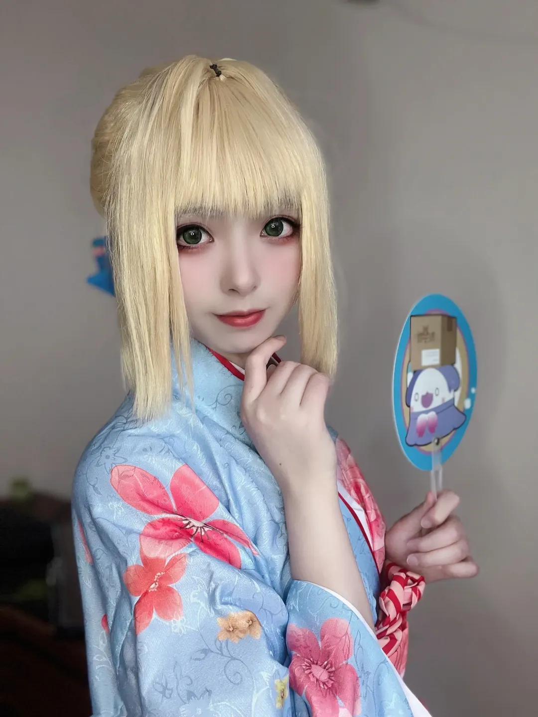 Fate/Grand Order, 阿尔托莉雅cos, 吾王, 和服cos, 蓝衣造型 - 第3张