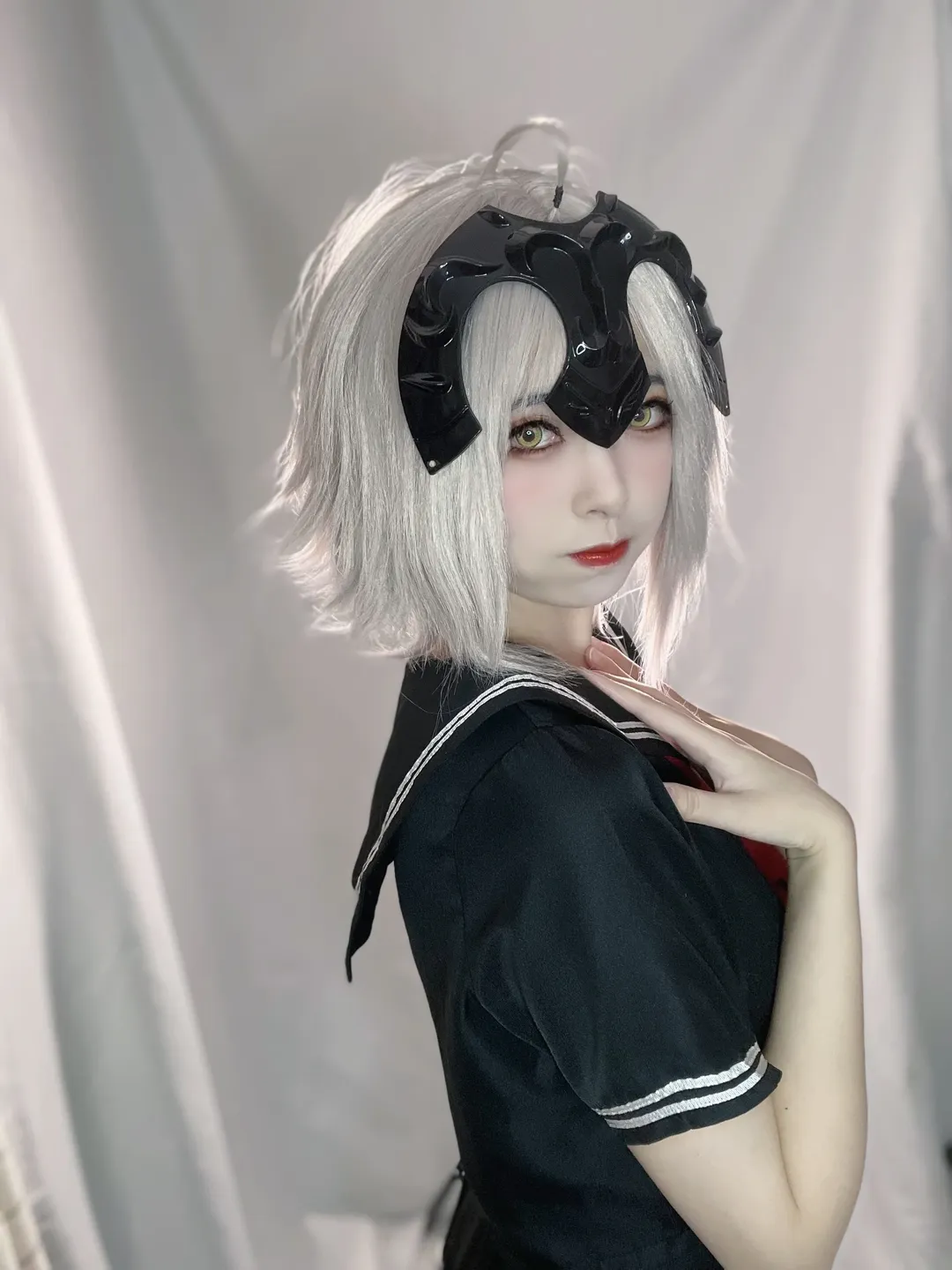 JK制服, 黑贞德cos, 暗黑哥特, 彼岸花, fgo fate - 第1张