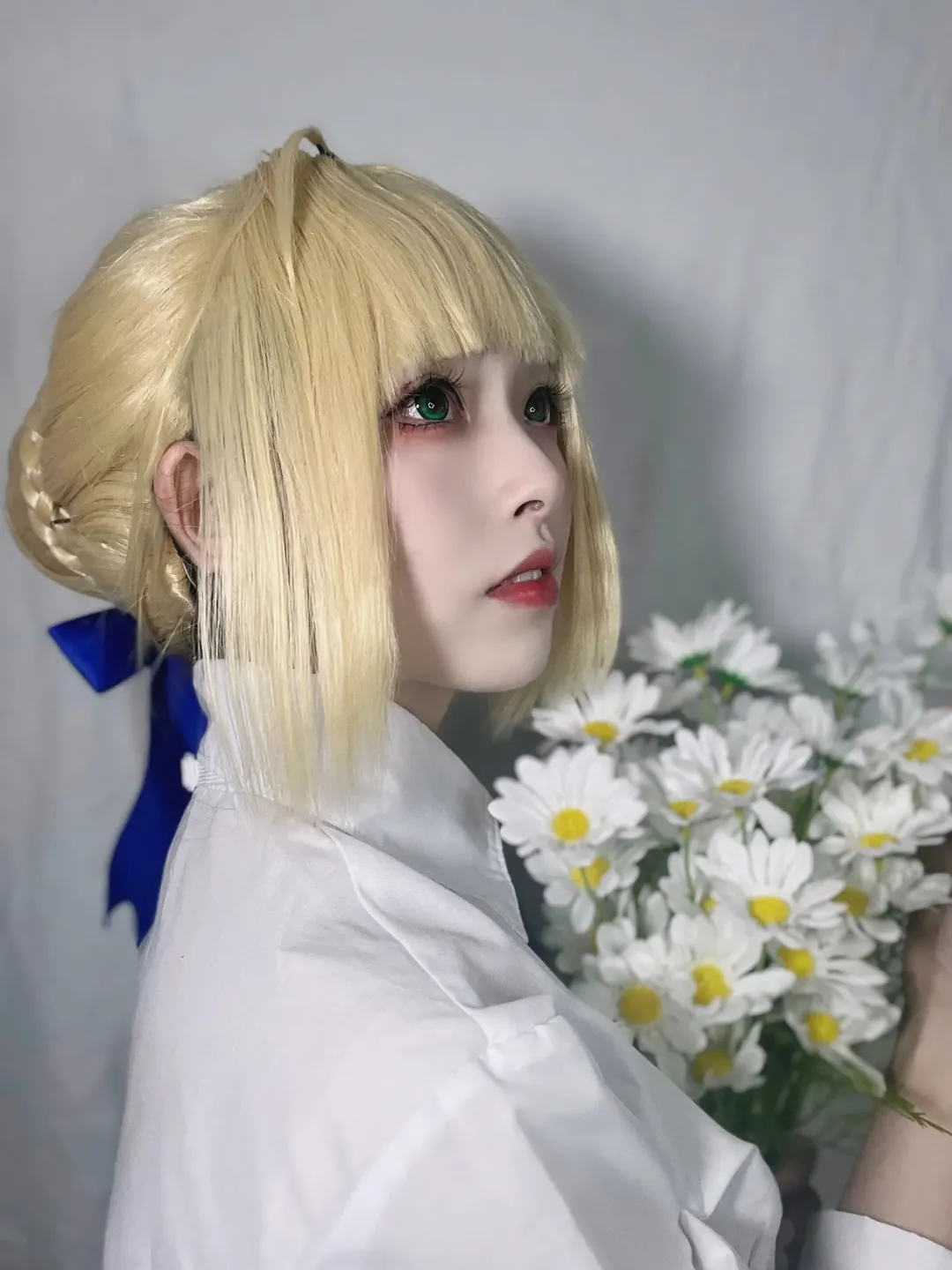 二次元, cosplay, 阿尔托莉雅cos, Fate, 白衬衫 - 第1张