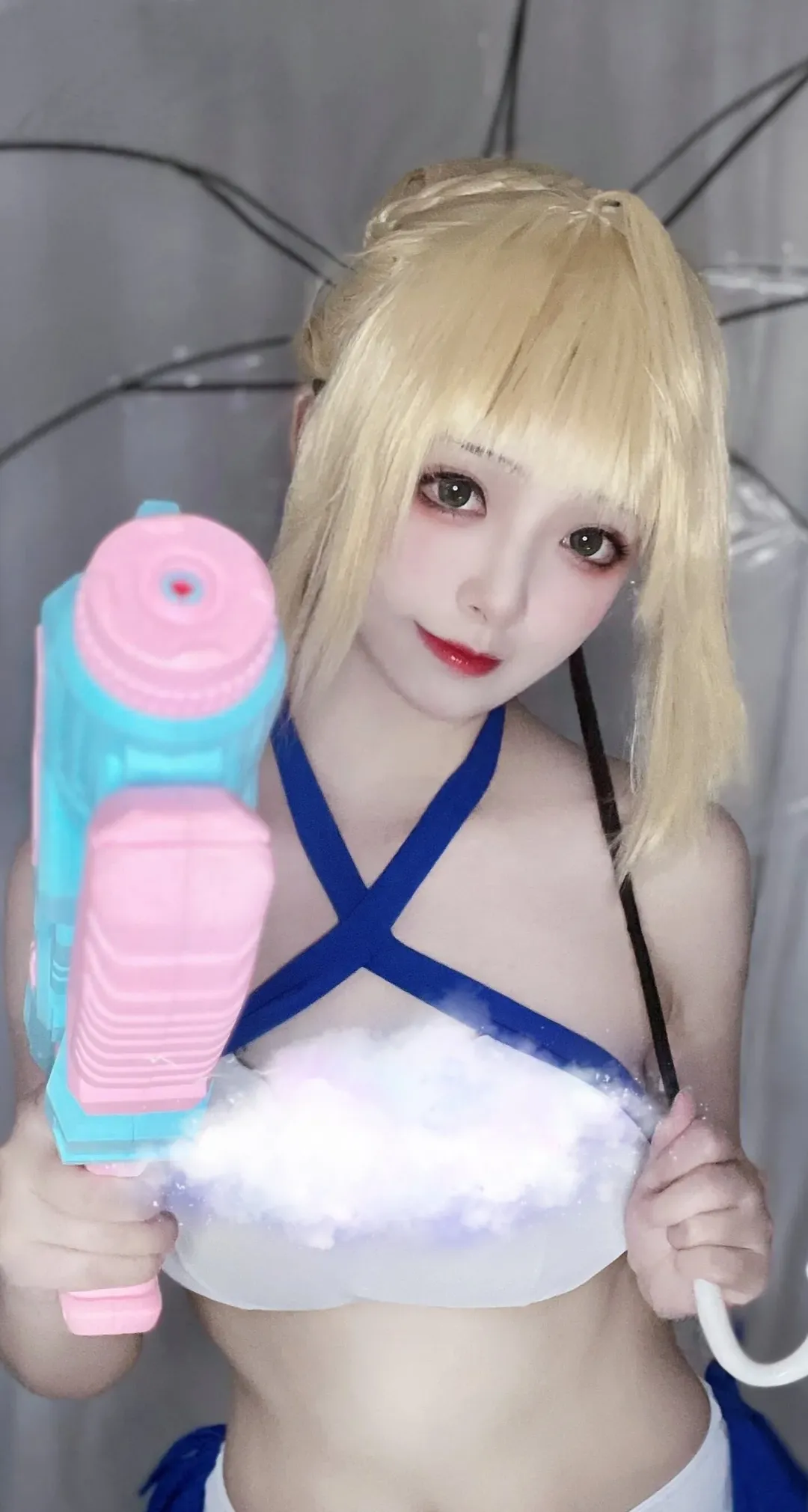 cosplay, Fate/Grand Order, 阿尔托莉雅cos, 夏日, 水枪 - 第2张