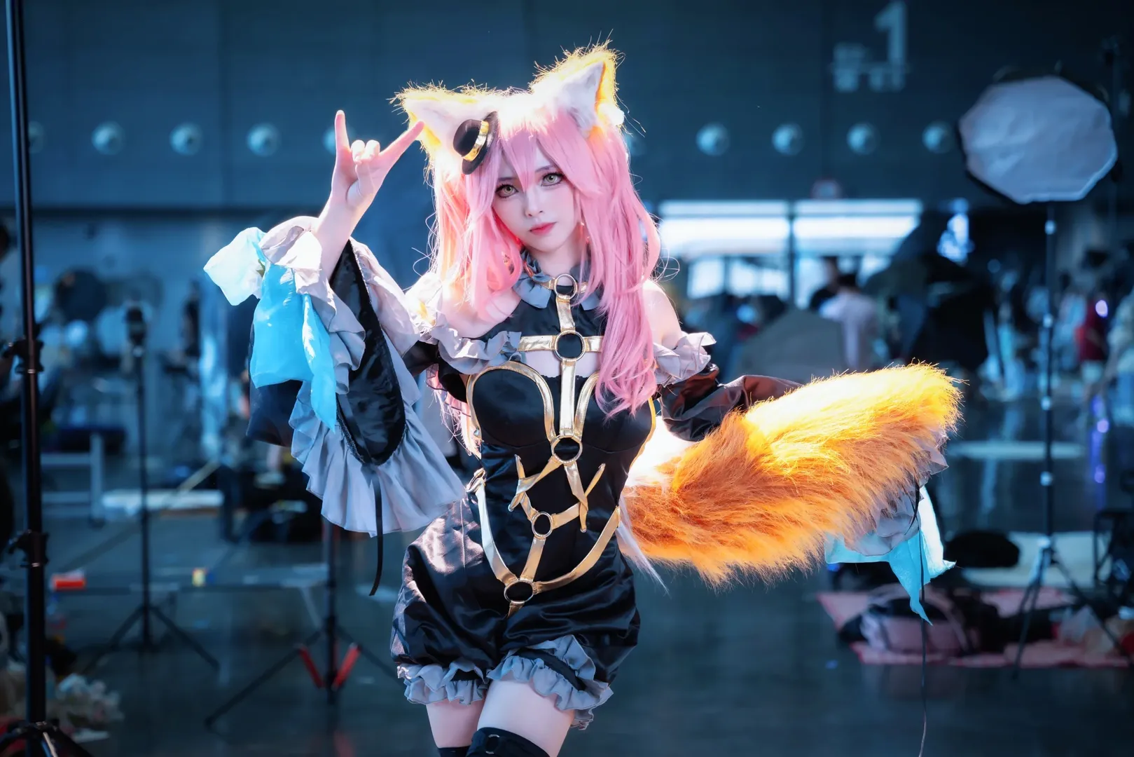 Fate/Grand Order, 漫展返图, 黑丝, 兽耳, 玉藻前cos - 第2张