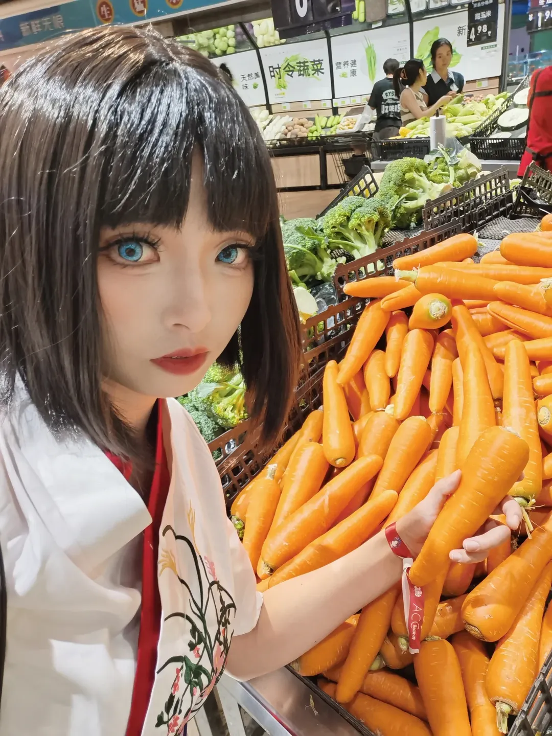 コスプレ, 両儀式 コスプレ, FGO Fate 空の境界, スーパー, ニンジン