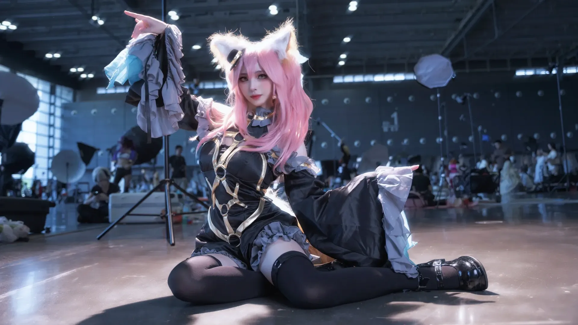Fate/Grand Order, 漫展场照, 兽耳娘, 黑丝cos, 玉藻前cos - 第3张
