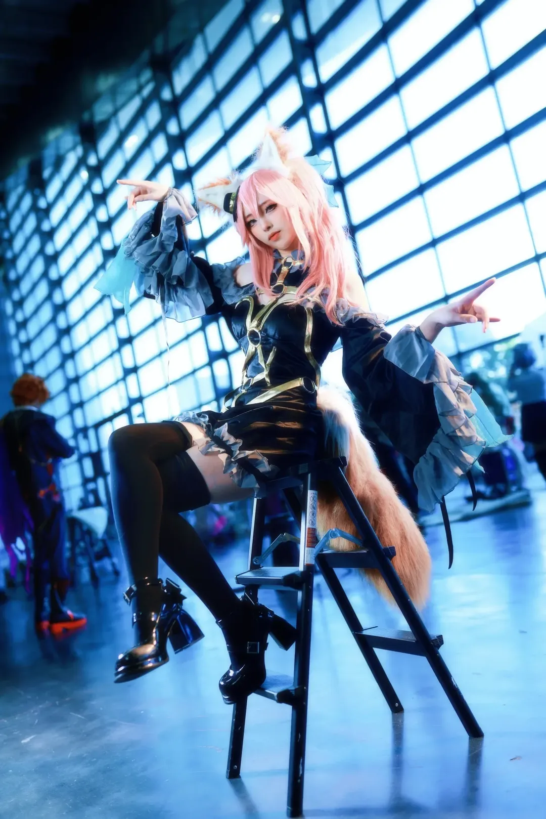 Fate/Grand Order, 漫展, 黑丝, 兽耳, 玉藻前cos - 第4张