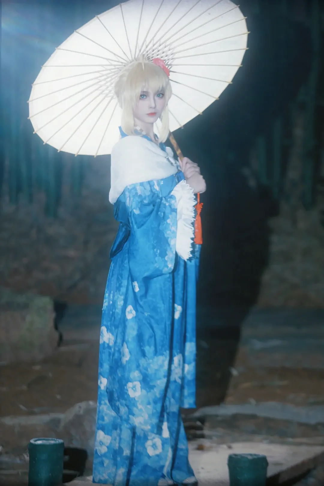 Fate/Grand Order, アルトリア コスプレ, 夜景コスプレ, 着物コスプレ, 雪景色ポートレート - 2枚目