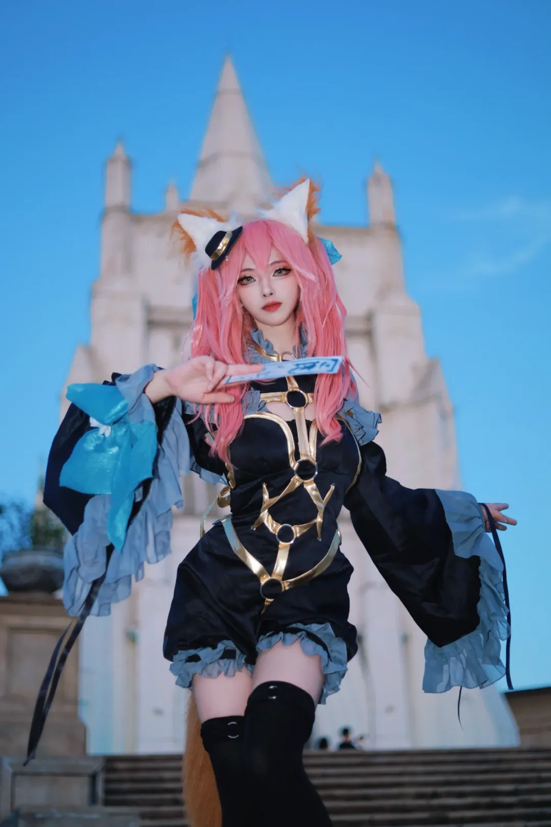 Fate/Grand Order, 哥特风, 兽耳, 玉藻前cos, 丝袜 - 第1张