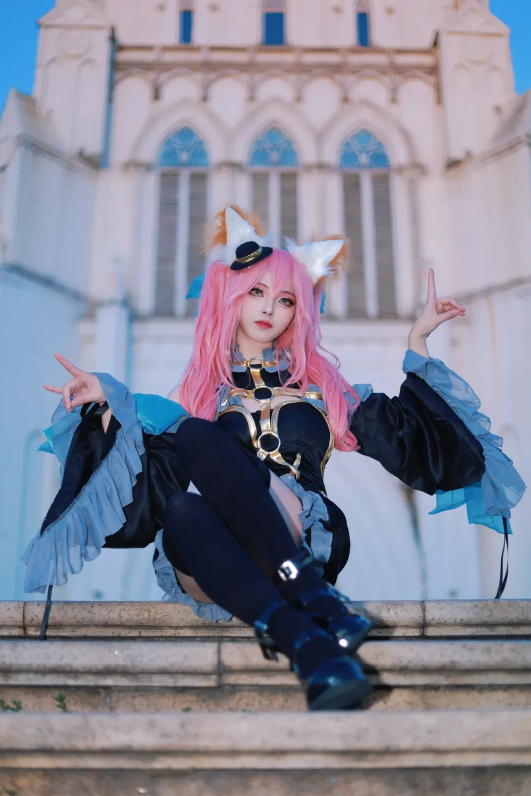 Fate/Grand Order, 哥特风, 兽耳, 玉藻前cos, 丝袜