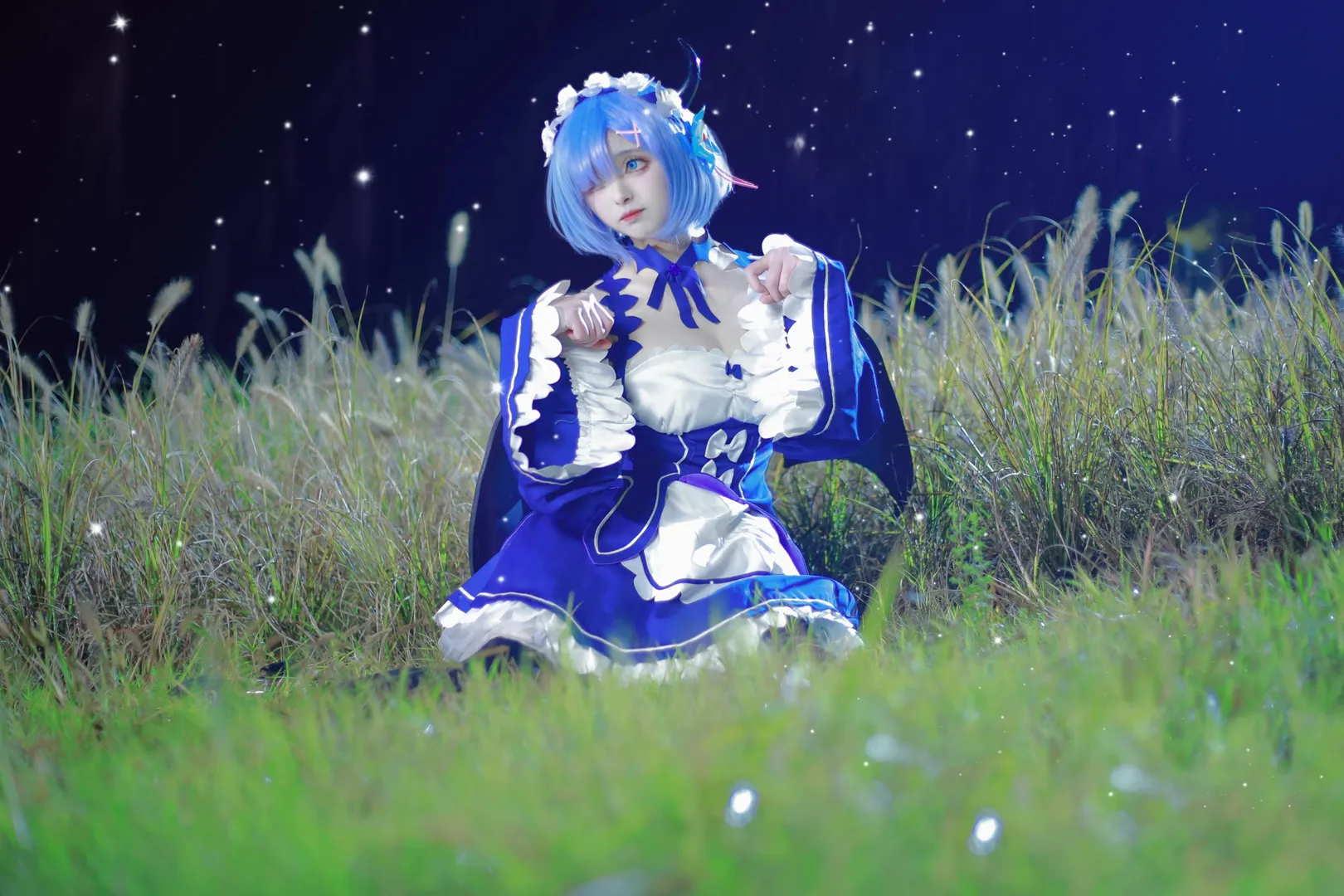 从零开始的异世界生活, 蕾姆cos, 小恶魔, 夜景, 丝袜 - 第1张