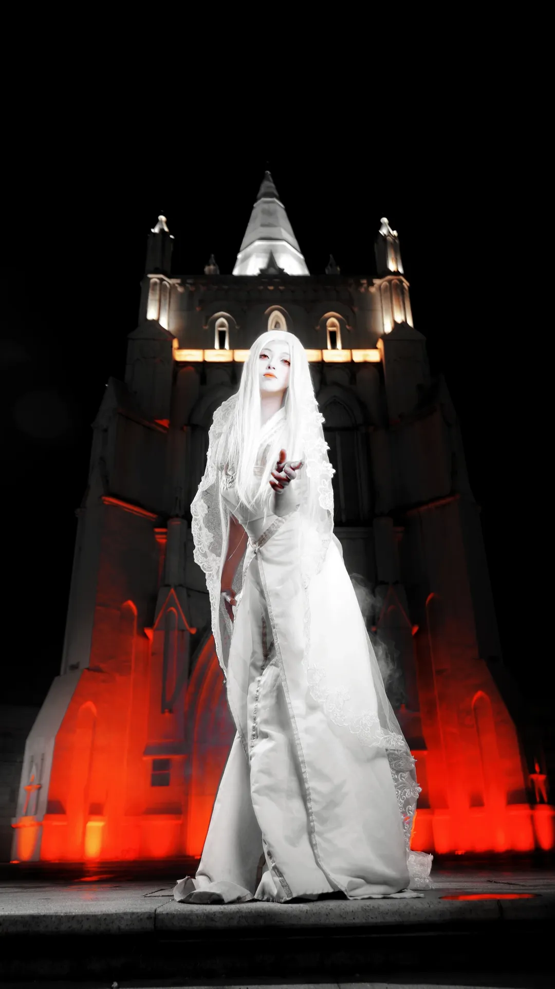 Fate/Grand Order, 暗黑哥特风, 夜景外景, 爱丽丝菲尔cos, 红眼妆 - 第2张