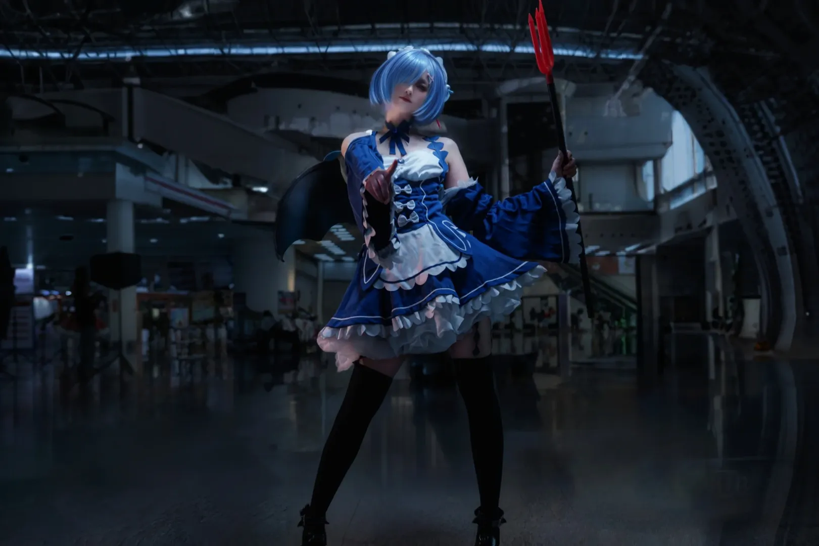 从零开始的异世界生活, 漫展场照, 二次元cosplay, 黑丝, 雷姆cos - 第3张