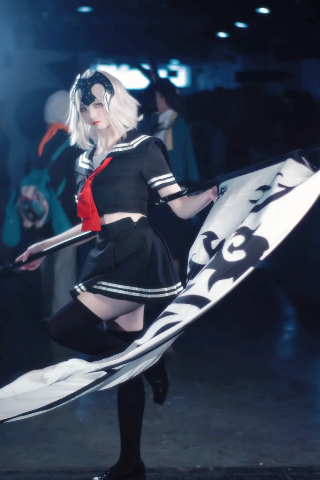 二次元, 漫展场照, 黑贞德cos, 黑丝, fgo fate - 第2张