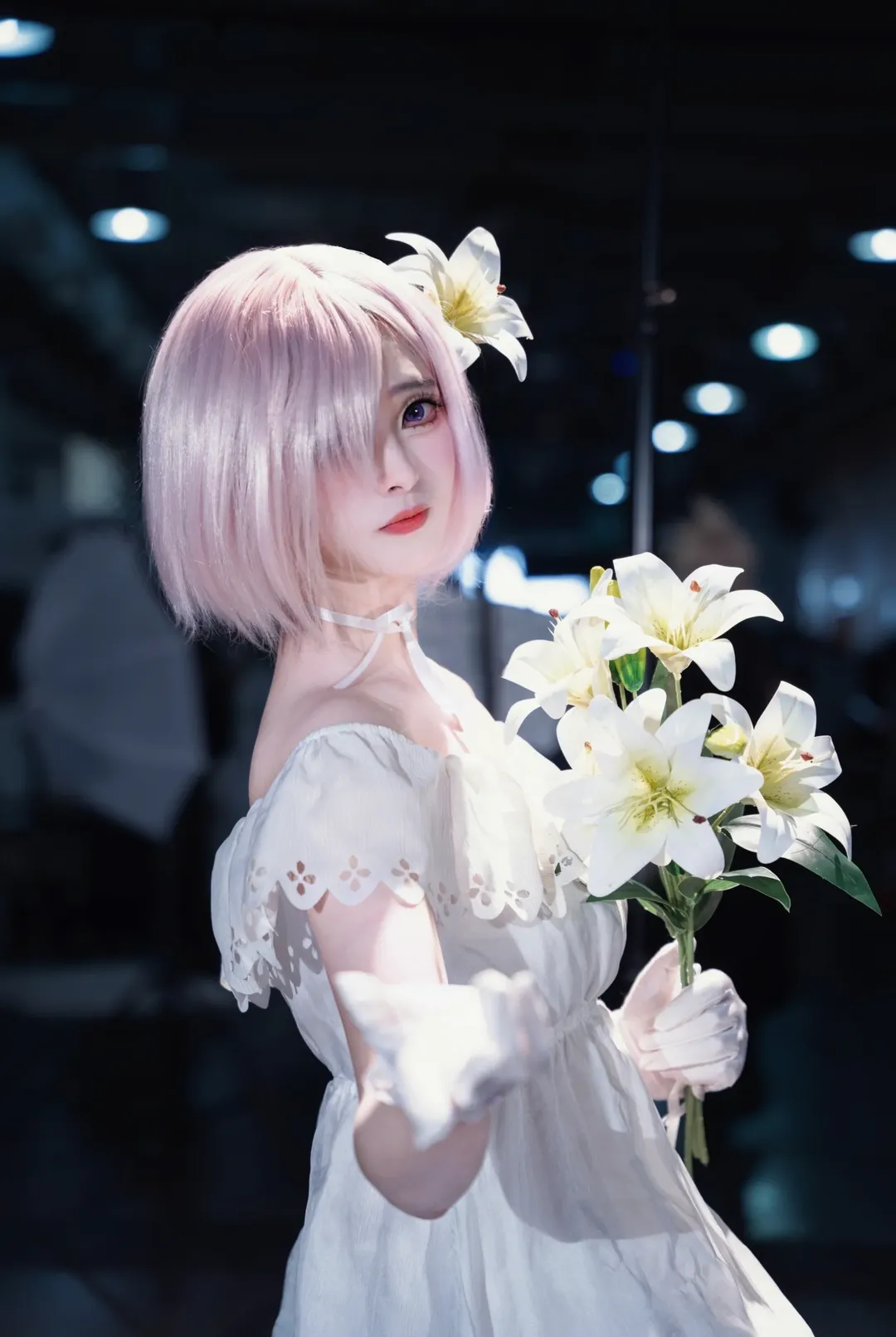 Fate/Grand Order, アニメイベント, 白ストッキング, マシュコスプレ, 百合 - 1枚目