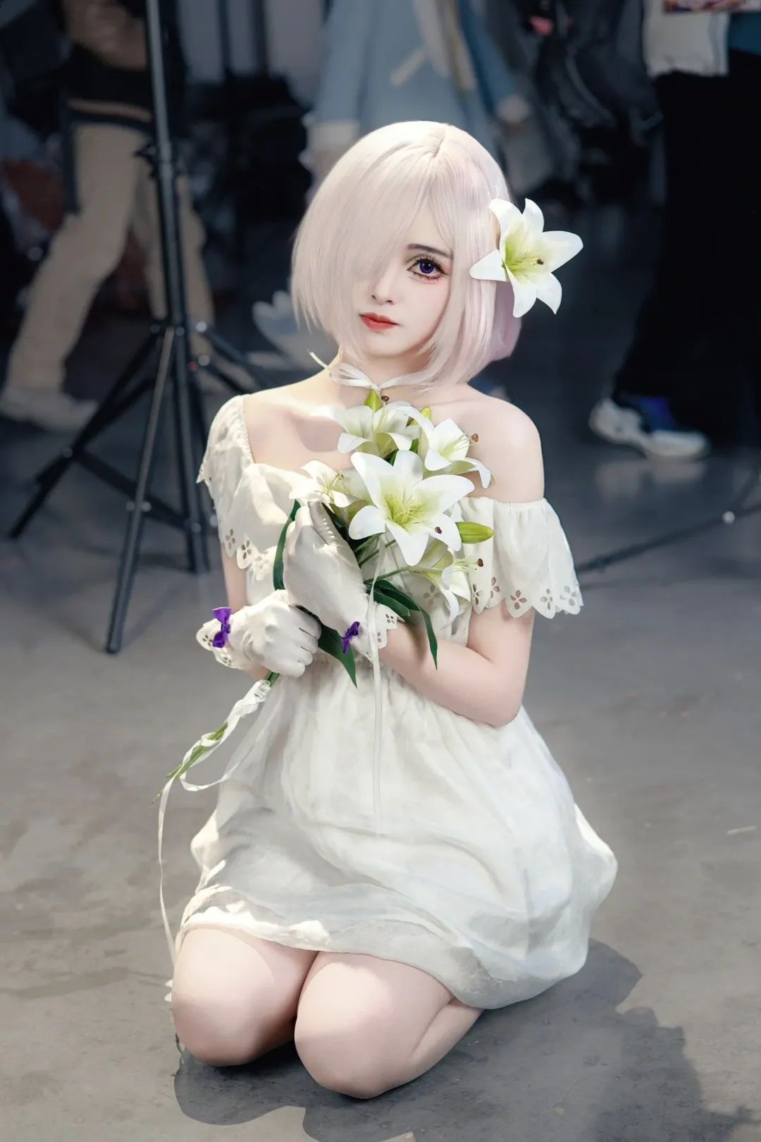 Fate/Grand Order, コスプレ撮影, アニメイベントのコスプレ, マシュコスプレ, 白百合風スタイリング - 1枚目