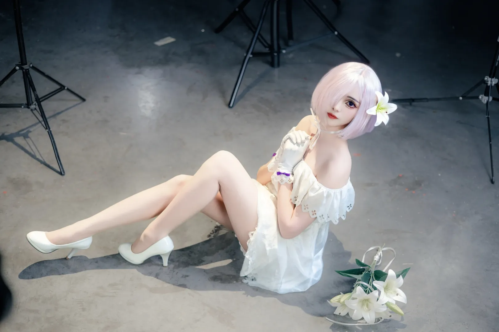 Fate/Grand Order, コスプレ撮影, アニメイベントのコスプレ, マシュコスプレ, 白百合風スタイリング - 2枚目