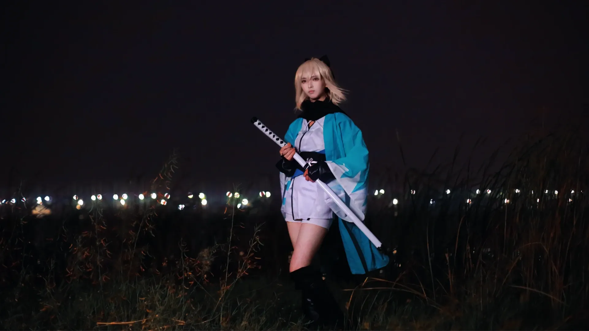 角色扮演, 户外摄影, Fate/Grand Order, 冲田总司cos, 夜景人像