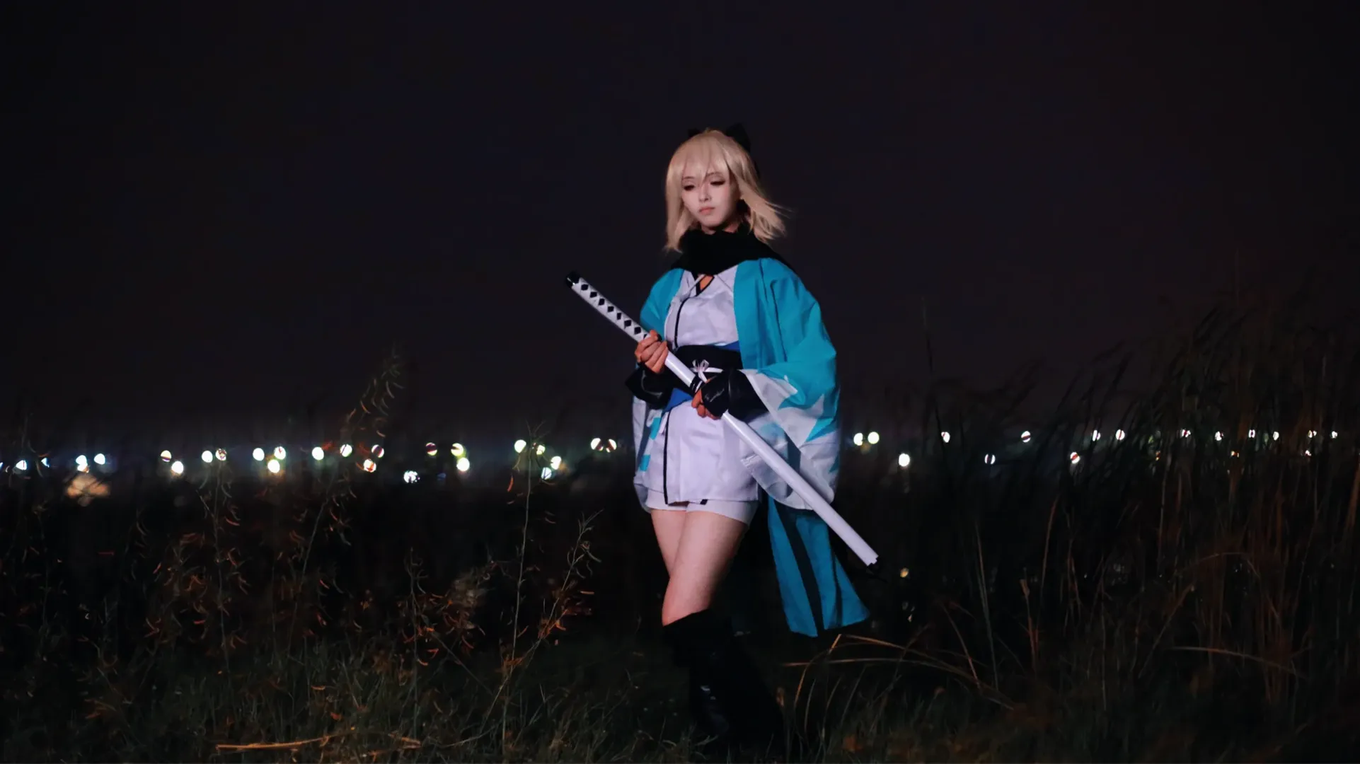 角色扮演, 户外摄影, Fate/Grand Order, 冲田总司cos, 夜景人像 - 第2张