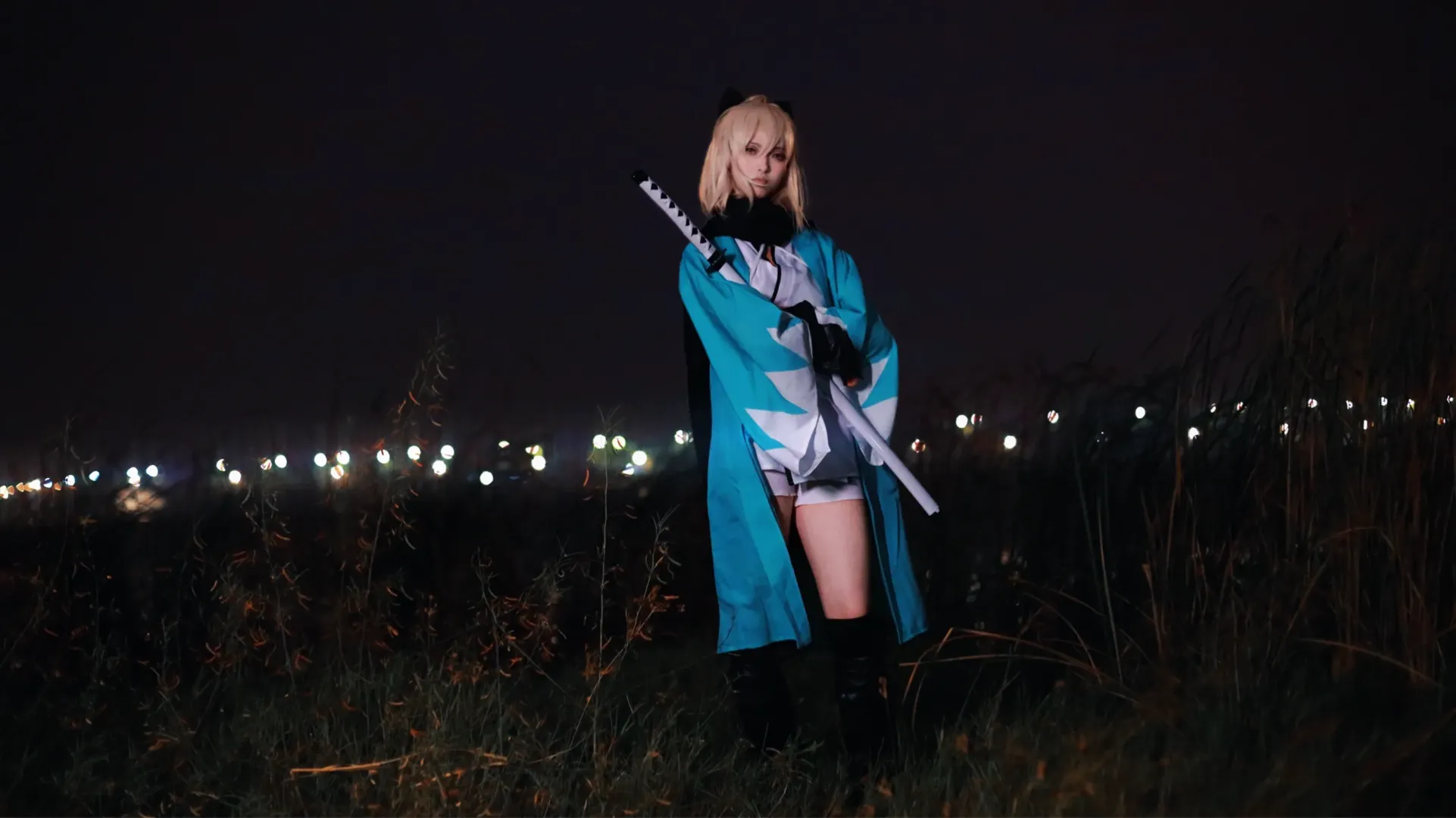 角色扮演, 户外摄影, Fate/Grand Order, 冲田总司cos, 夜景人像 - 第3张
