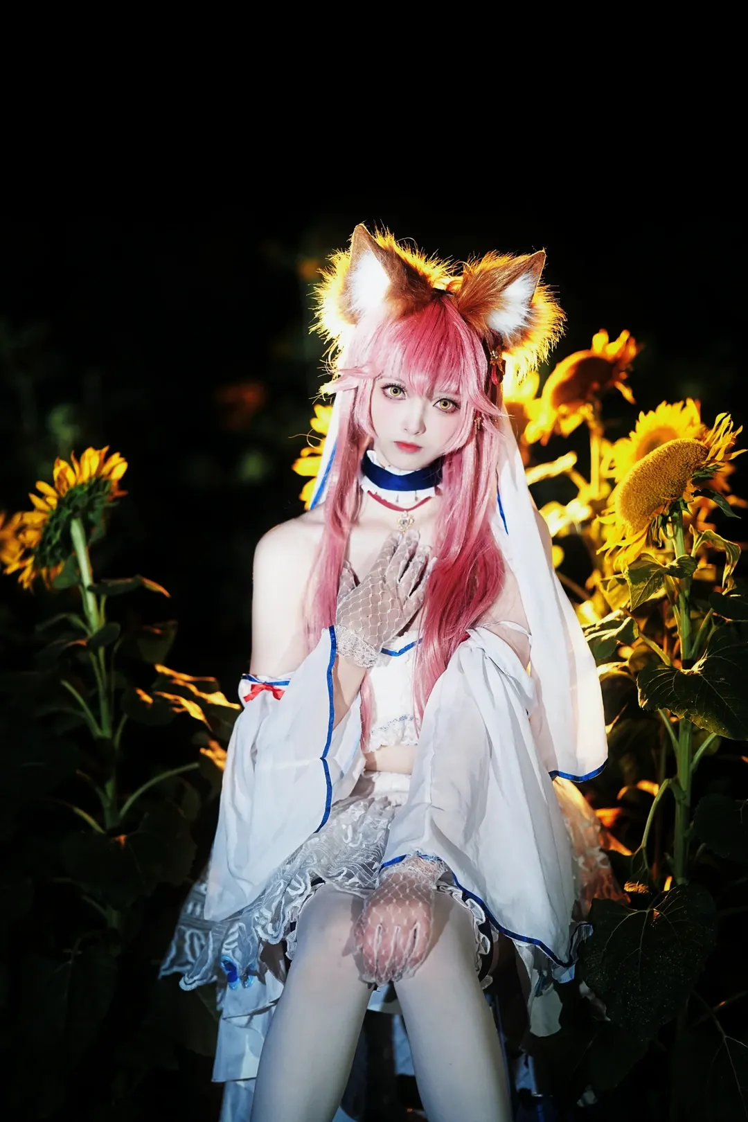 cosplay, Fate/Grand Order, 白丝, 玉藻前cos, 向日葵 - 第2张