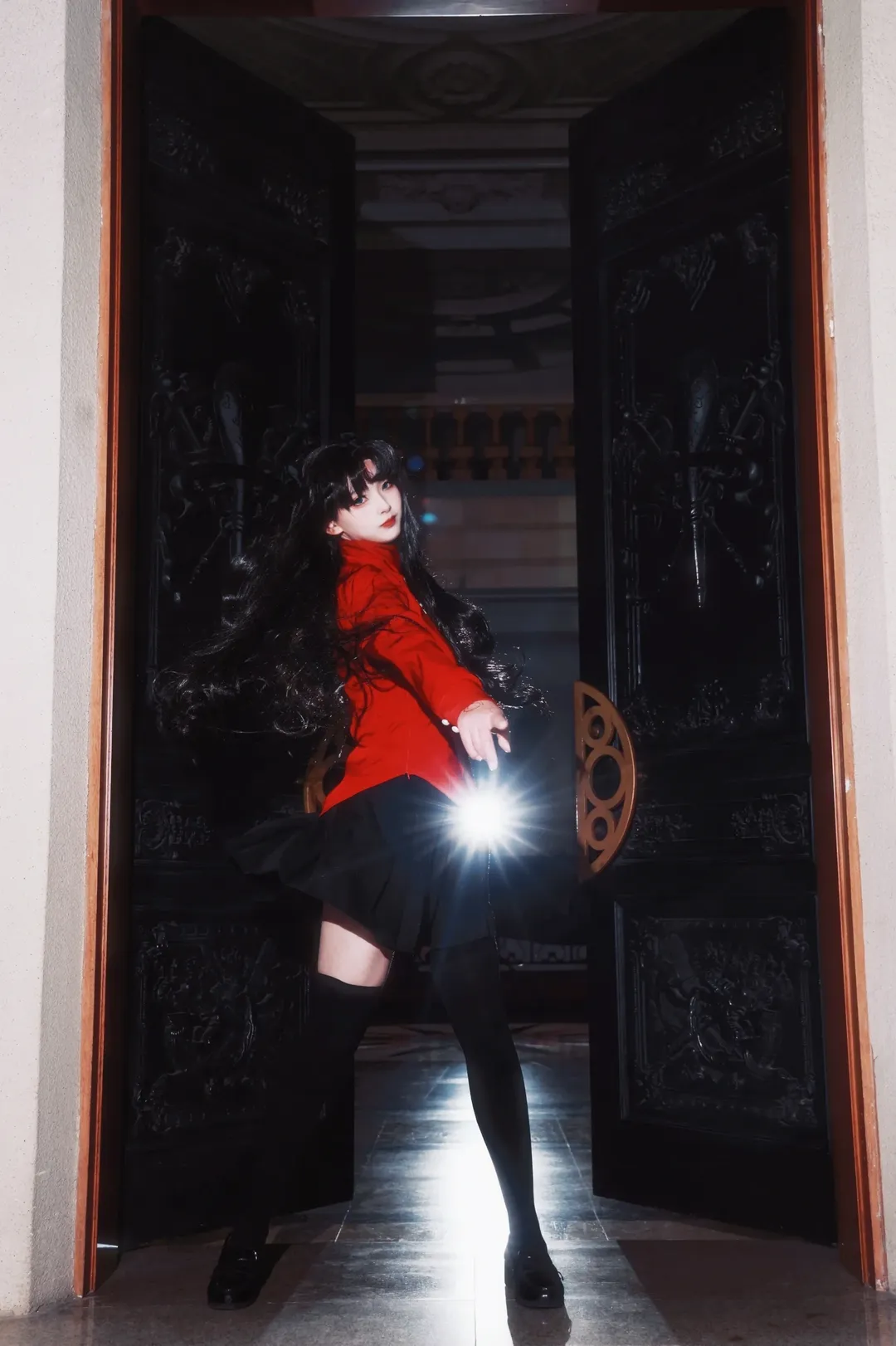 Cosplay, Fate/Grand Order, 远坂凛cos, 过膝丝袜, 远坂凛 - 第1张
