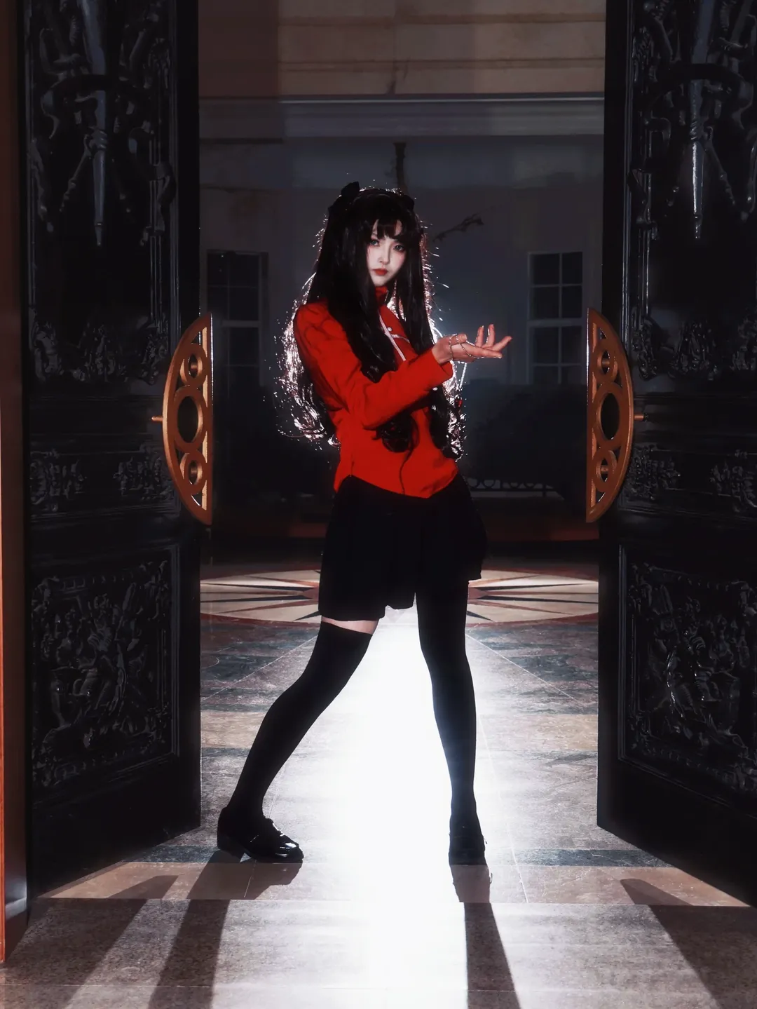 Cosplay, Fate/Grand Order, 远坂凛cos, 过膝丝袜, 远坂凛 - 第2张