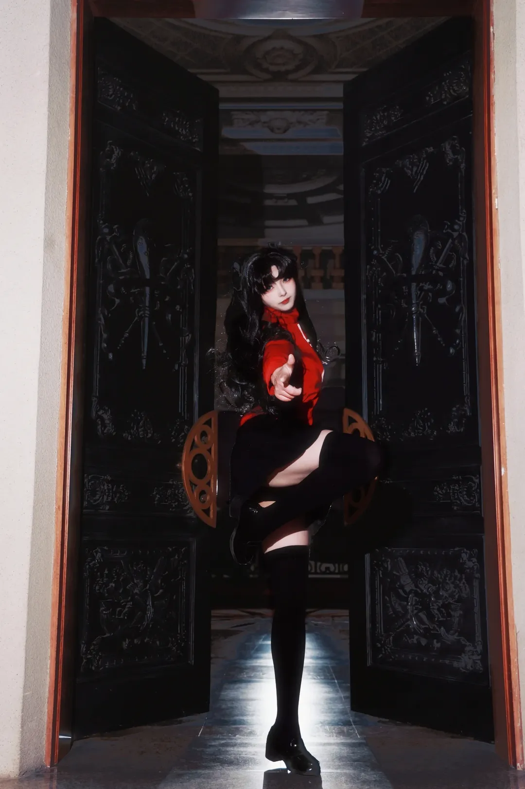 Cosplay, Fate/Grand Order, 远坂凛cos, 过膝丝袜, 远坂凛 - 第4张