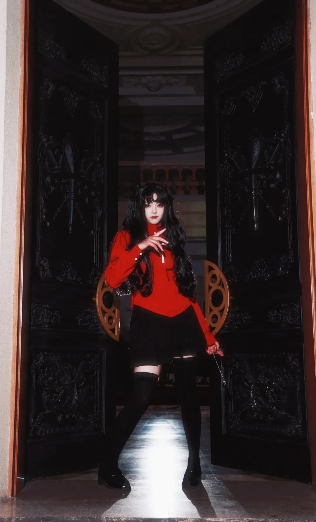 Cosplay, Fate/Grand Order, 远坂凛cos, 过膝丝袜, 远坂凛 - 第6张