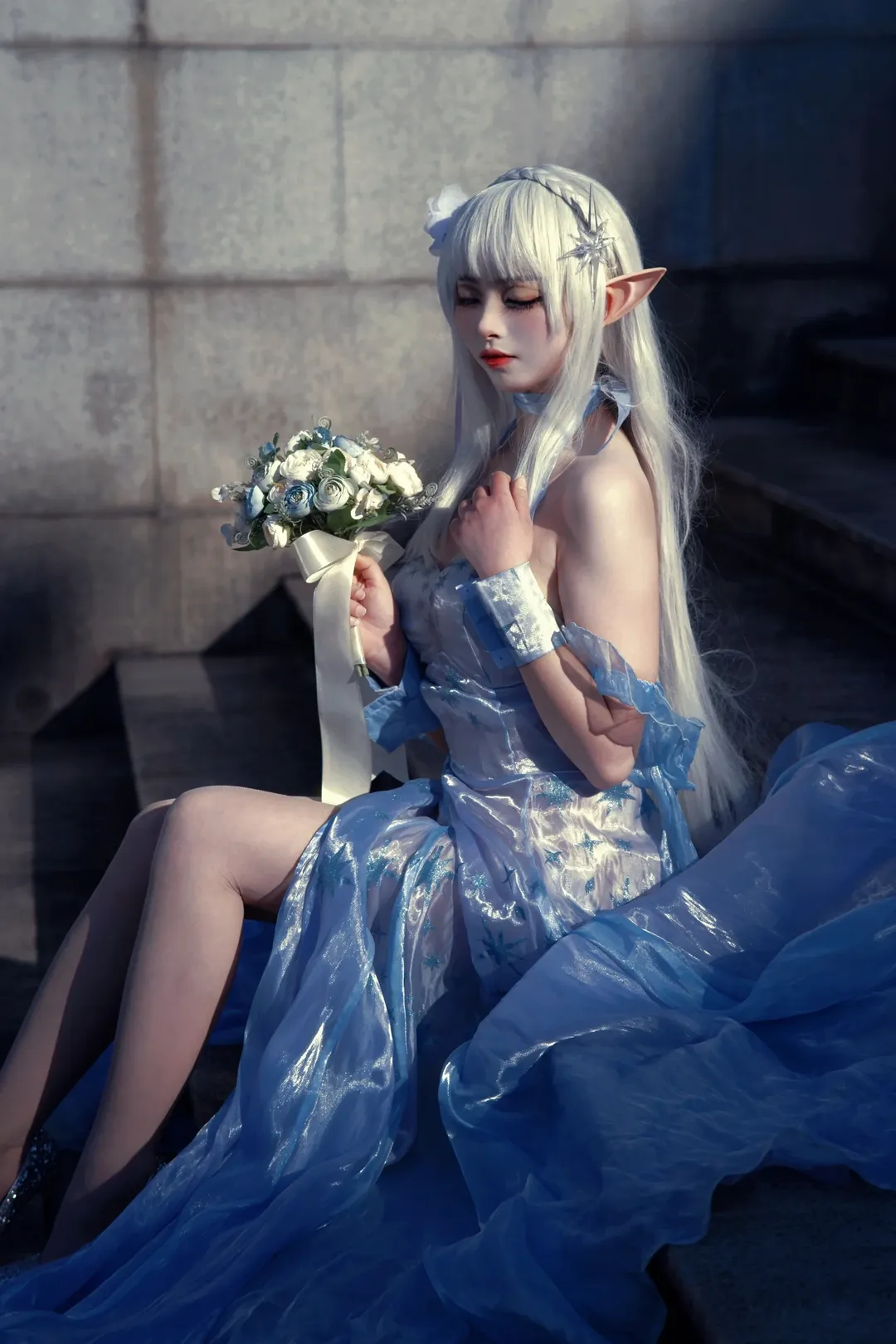 cosplay, 户外摄影, 从零开始的异世界生活, 艾米莉亚cos, 水晶礼服 - 第4张