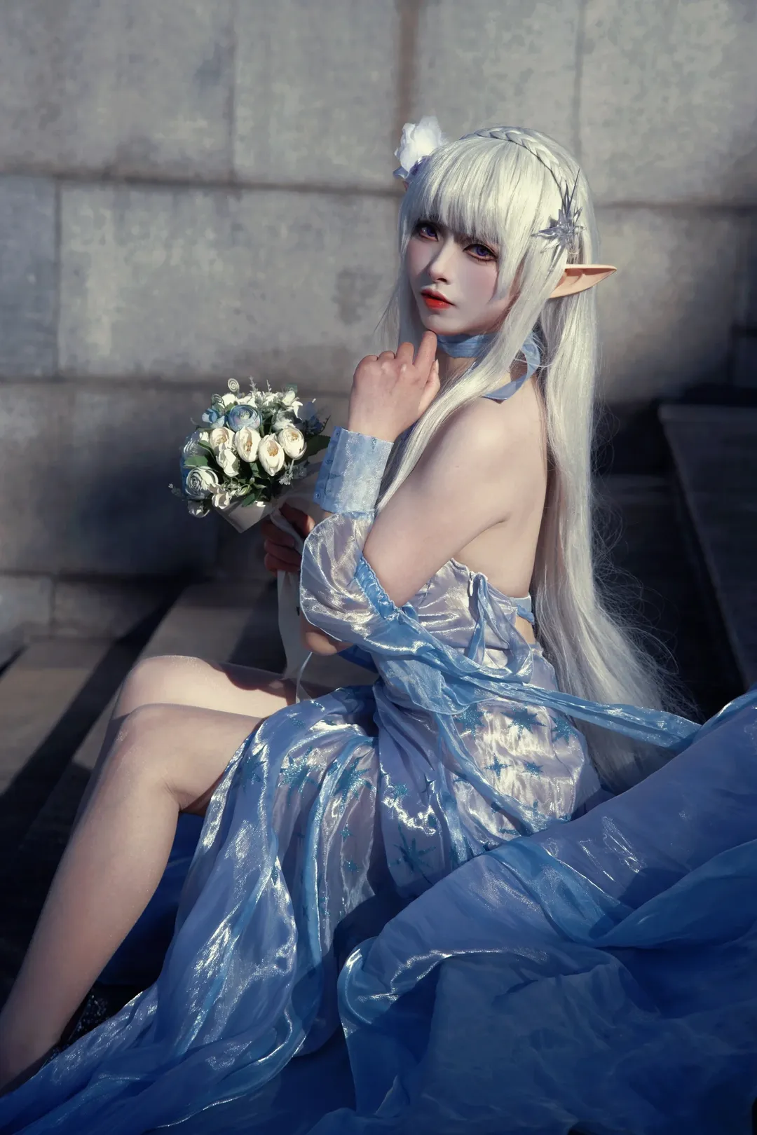 cosplay, 户外摄影, 从零开始的异世界生活, 艾米莉亚cos, 水晶礼服 - 第5张