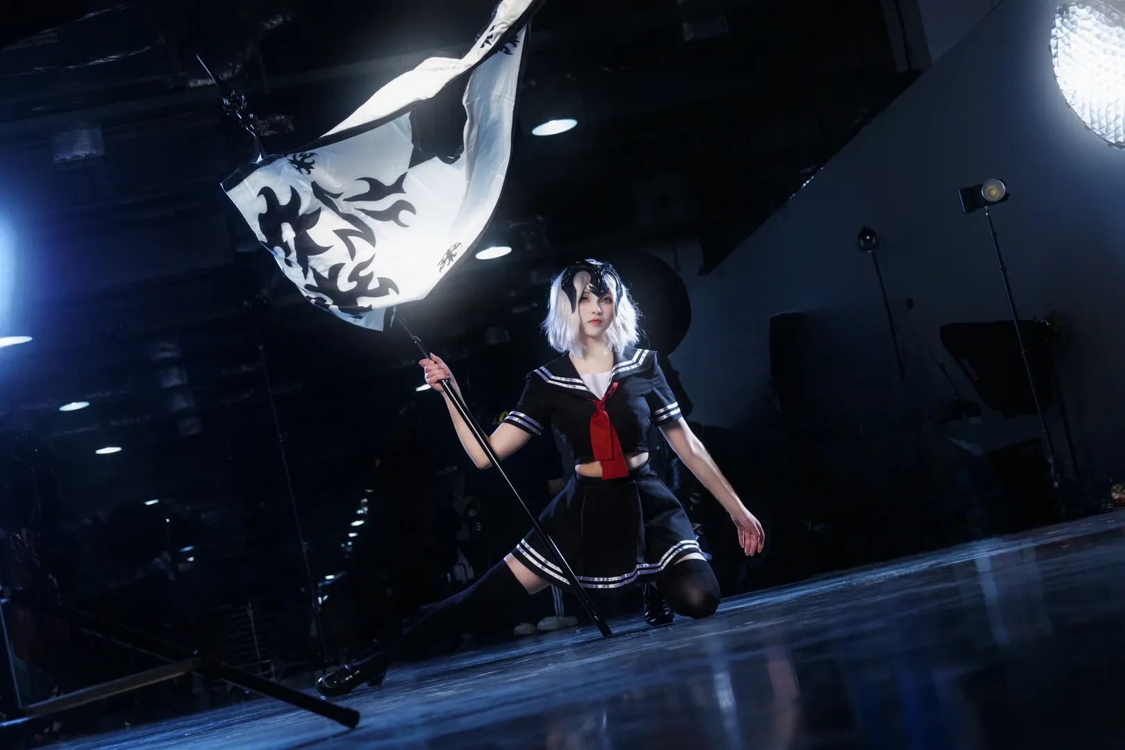 漫展, FGO, 黑贞德cos, 黑丝, cosplay摄影 - 第2张