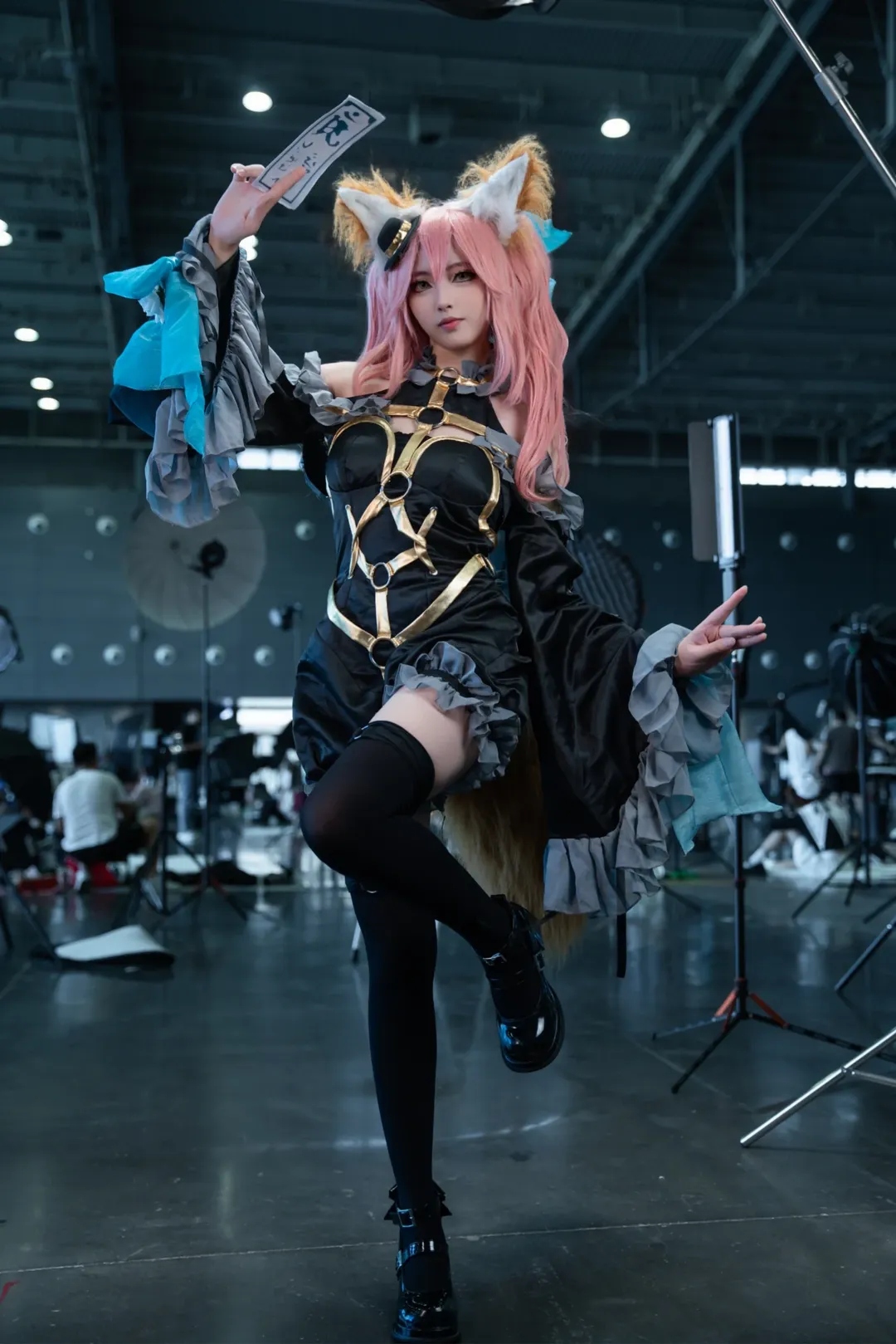 场照, Fate/Grand Order, 黑丝, cosplay返图, 玉藻前cos