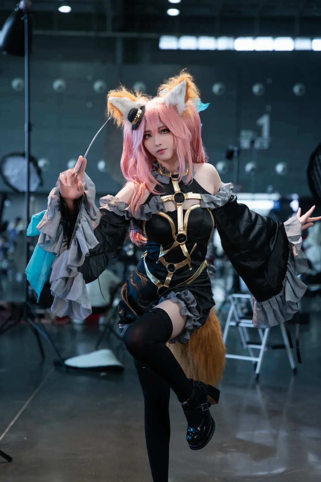 場照, Fate/Grand Order, 黑絲, cosplay返圖, 玉藻前cos - 第2張