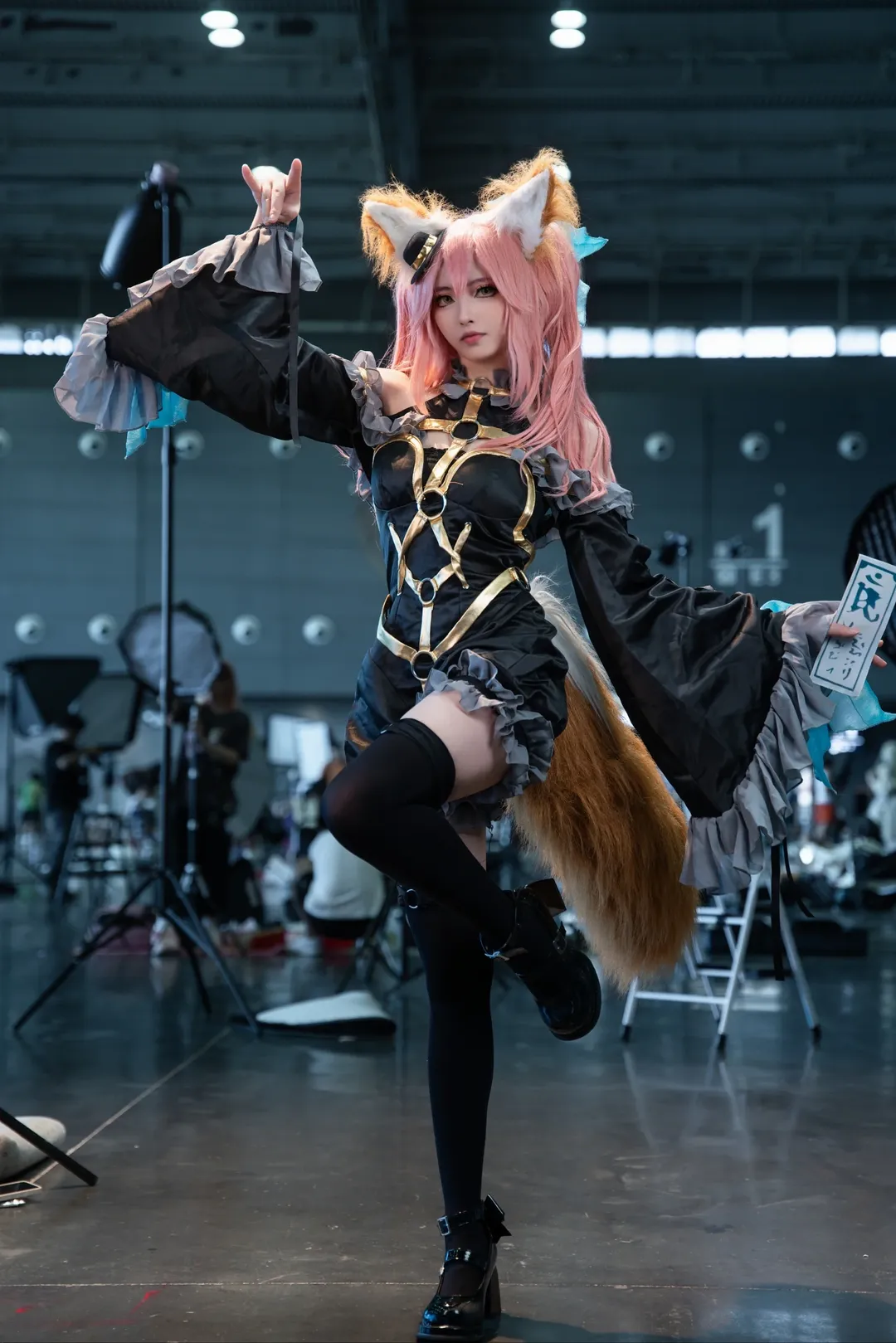 場照, Fate/Grand Order, 黑絲, cosplay返圖, 玉藻前cos - 第5張
