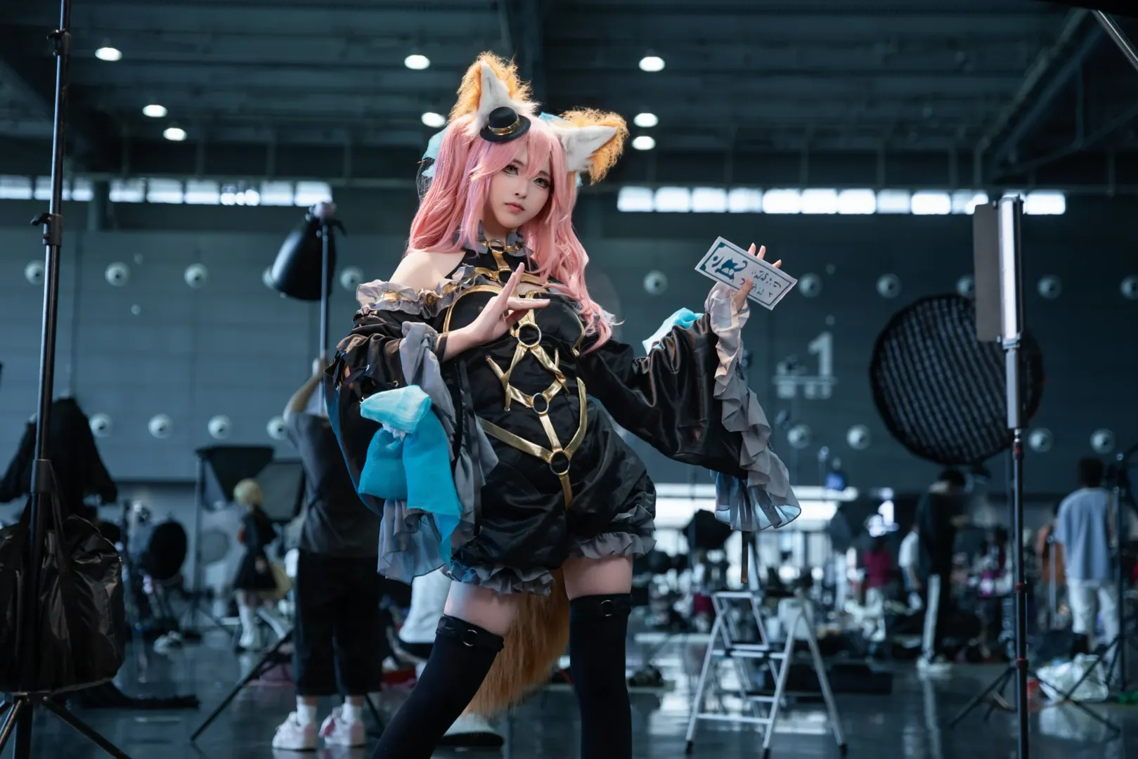 場照, Fate/Grand Order, 黑絲, cosplay返圖, 玉藻前cos - 第7張