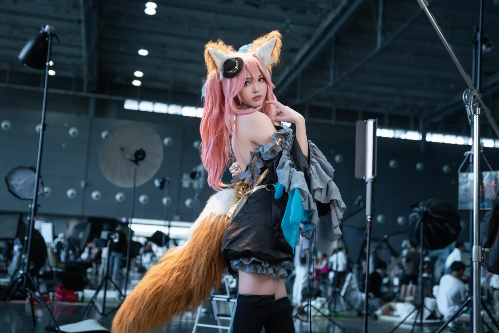 場照, Fate/Grand Order, 黑絲, cosplay返圖, 玉藻前cos - 第9張
