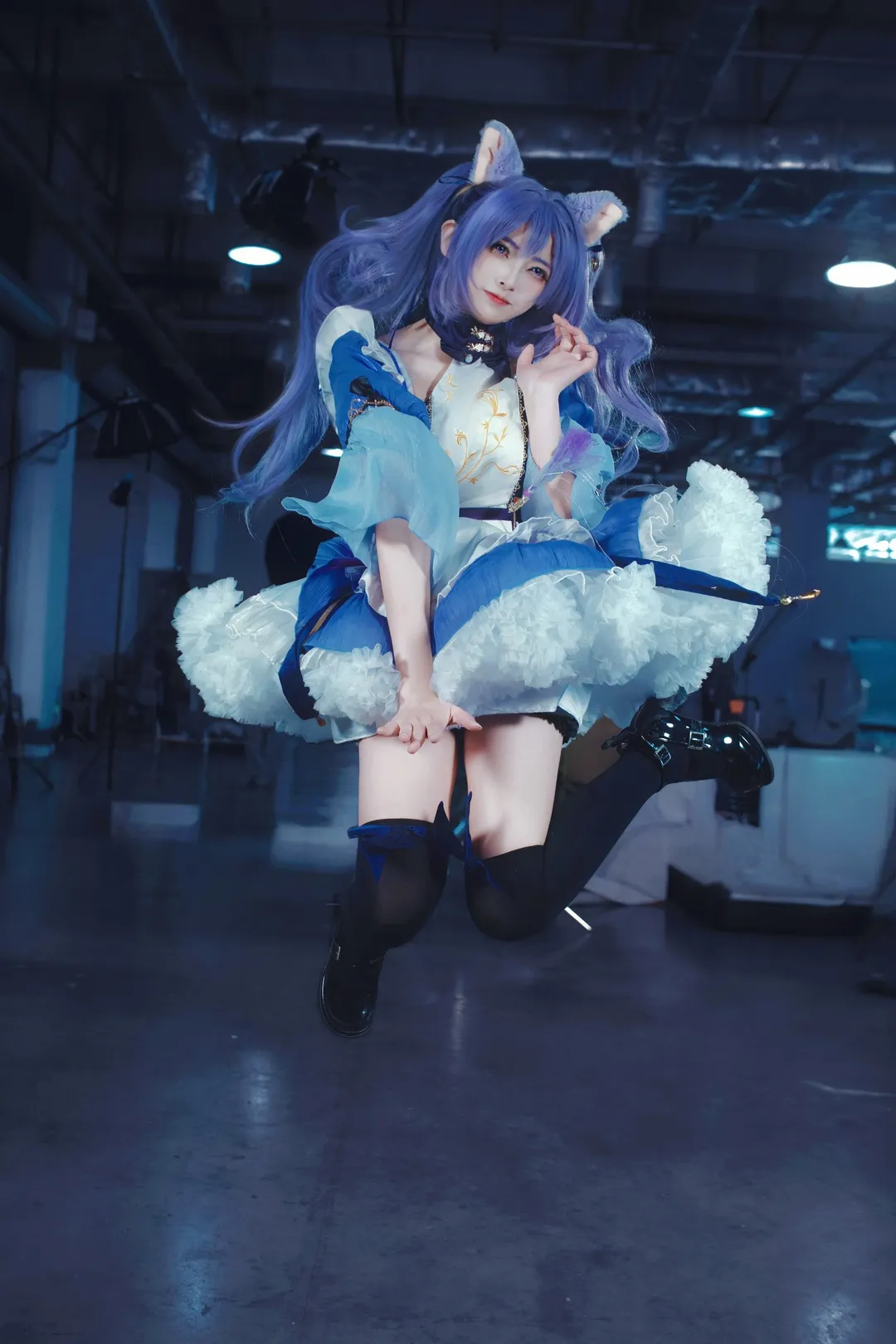 原神, 刻晴コスプレ, コスプレ撮影, 黒タイツ コーデ, 璃月の雷神 - 2枚目