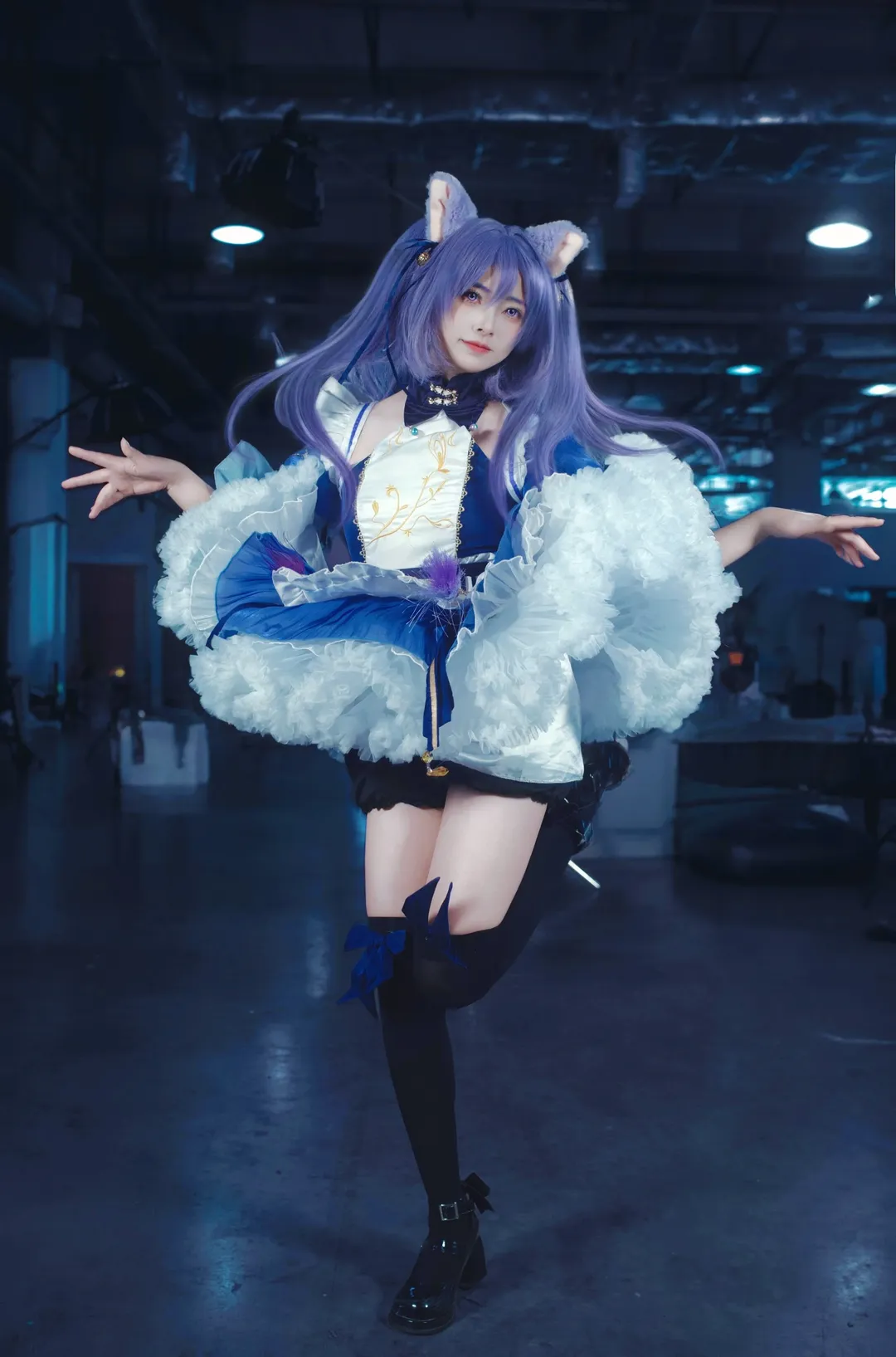 原神, 刻晴コスプレ, コスプレ撮影, 黒タイツ コーデ, 璃月の雷神 - 3枚目