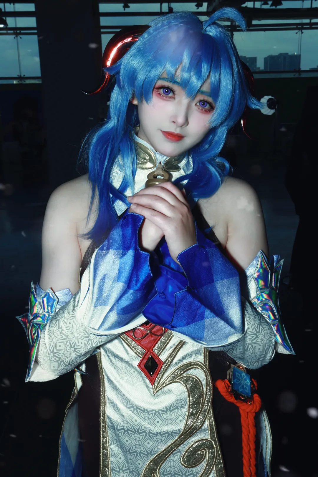 原神, 甘雨cos, 漫展返圖, 藍髮假髮, 椰羊cosplay