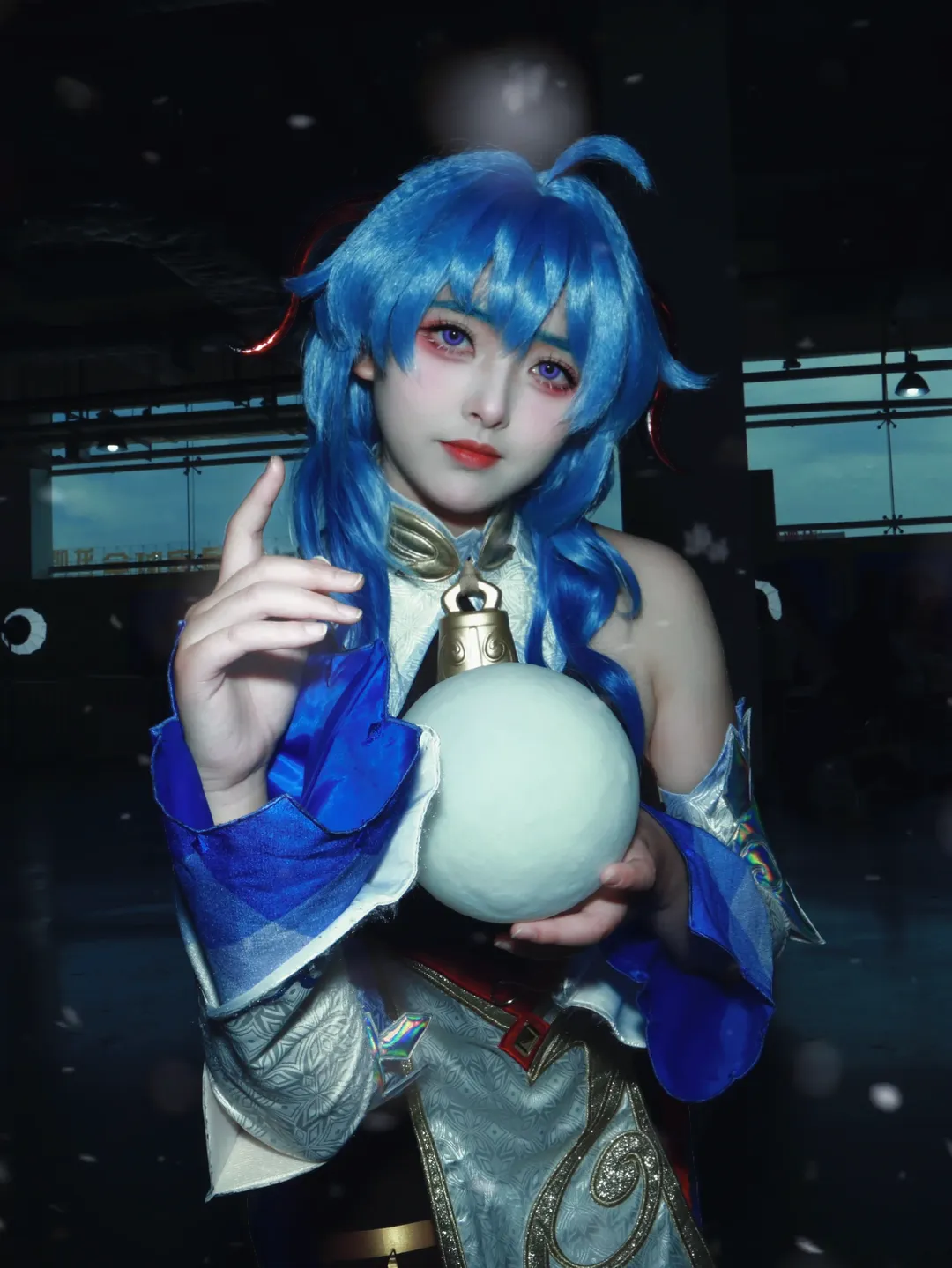 原神, 甘雨cos, 漫展返图, 蓝发假发, 椰羊cosplay - 第2张