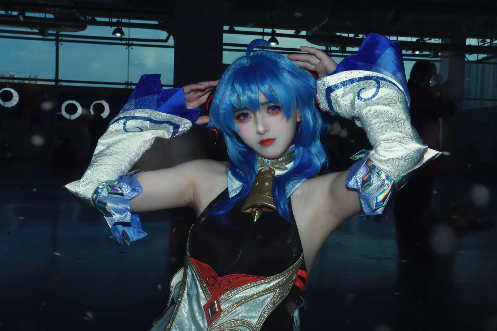 原神, 甘雨cos, 漫展返图, 蓝发假发, 椰羊cosplay - 第3张