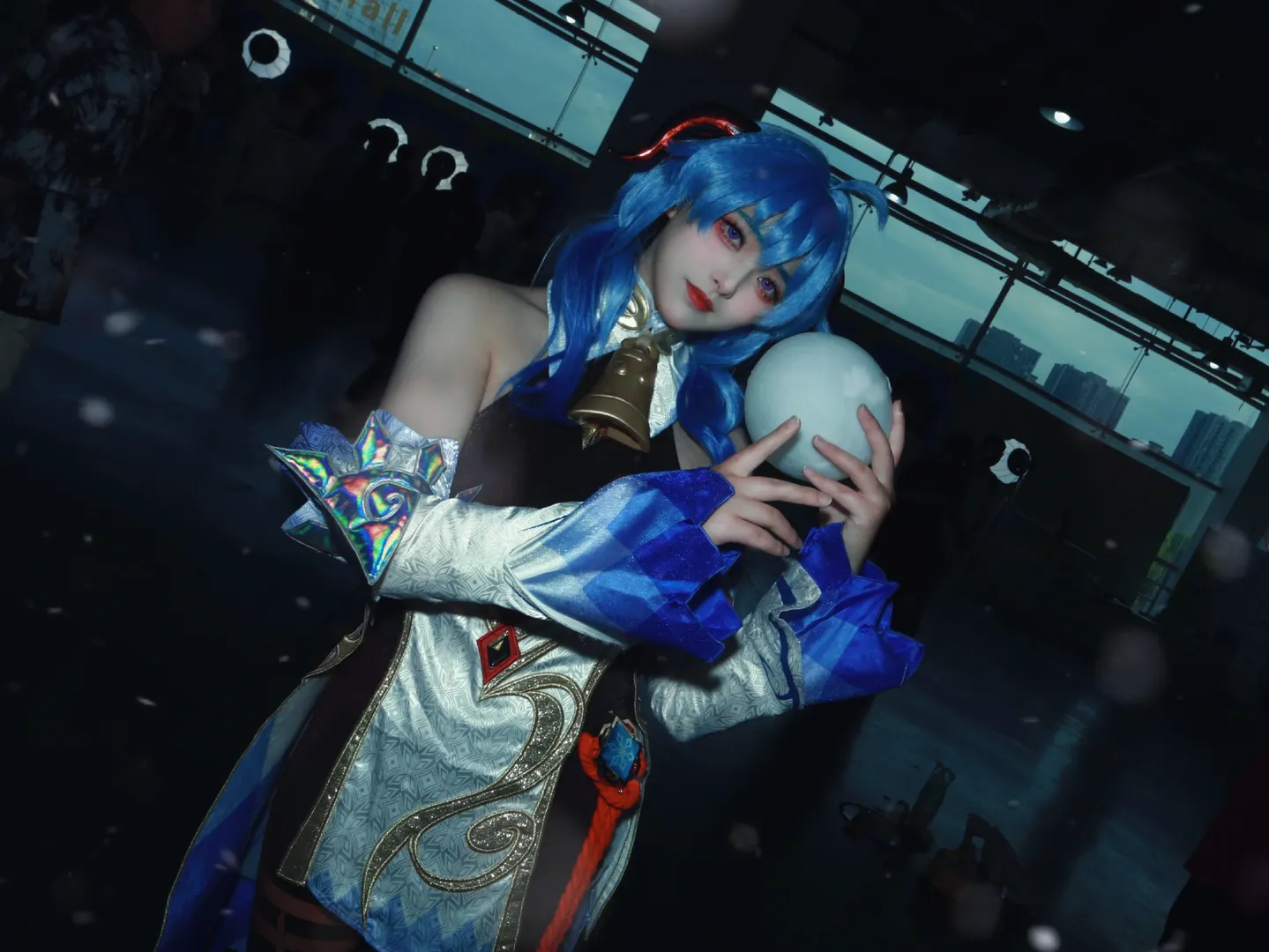 原神, 甘雨cos, 漫展返图, 蓝发假发, 椰羊cosplay - 第4张