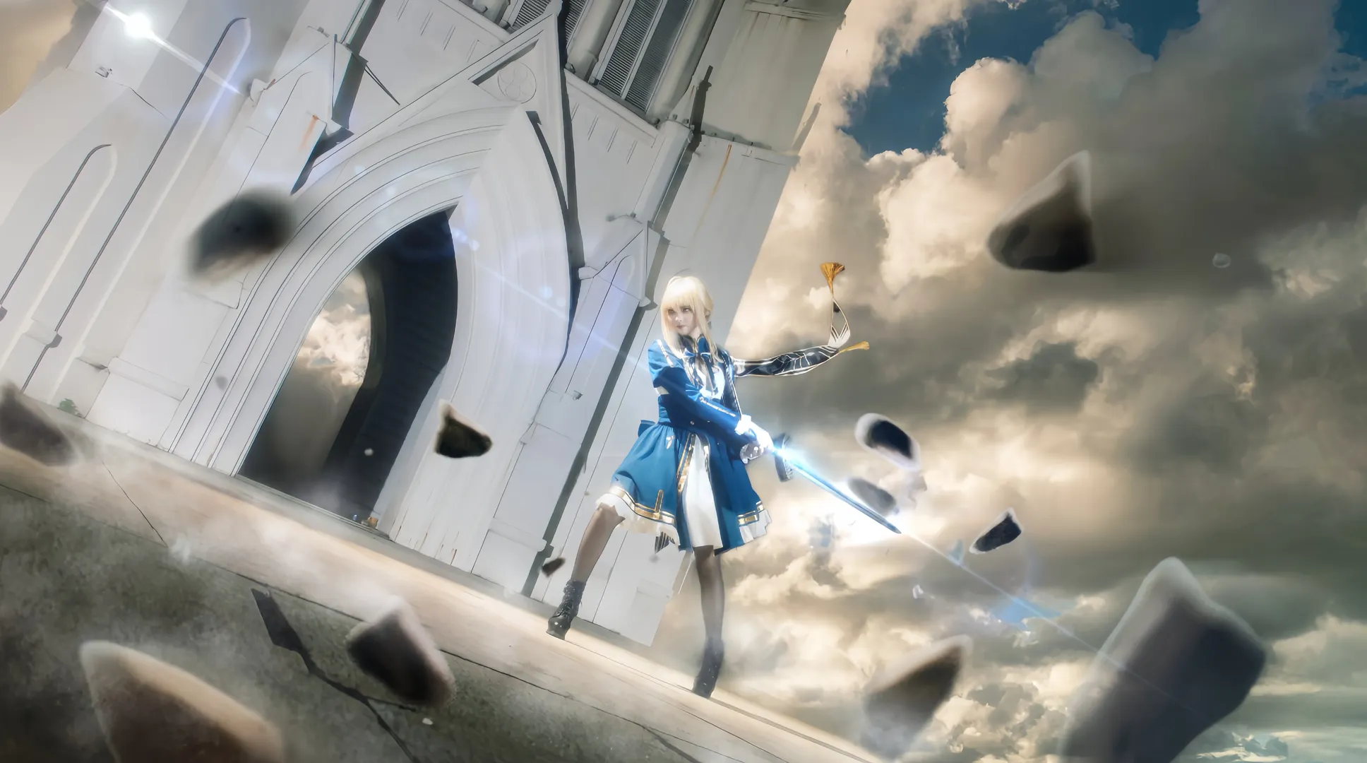 崩壊：スターレイル, アルトリア コスプレ, 浮遊エフェクト, ストッキング, Fate FGO