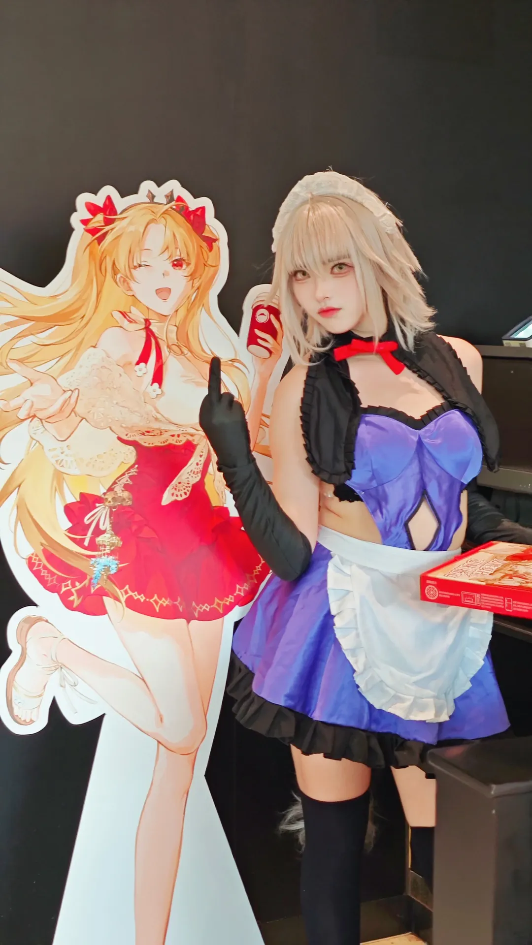 cosplay, 黑贞德cos, 黑丝, fate, 必胜客联动 - 第7张