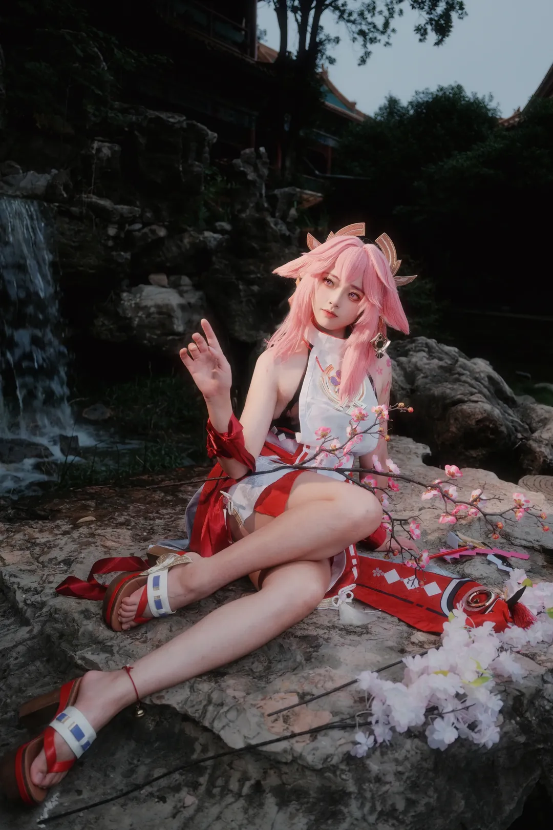 原神, 八重神子 コスプレ, 屋外コスプレ, コスプレ撮影, 二次元写真