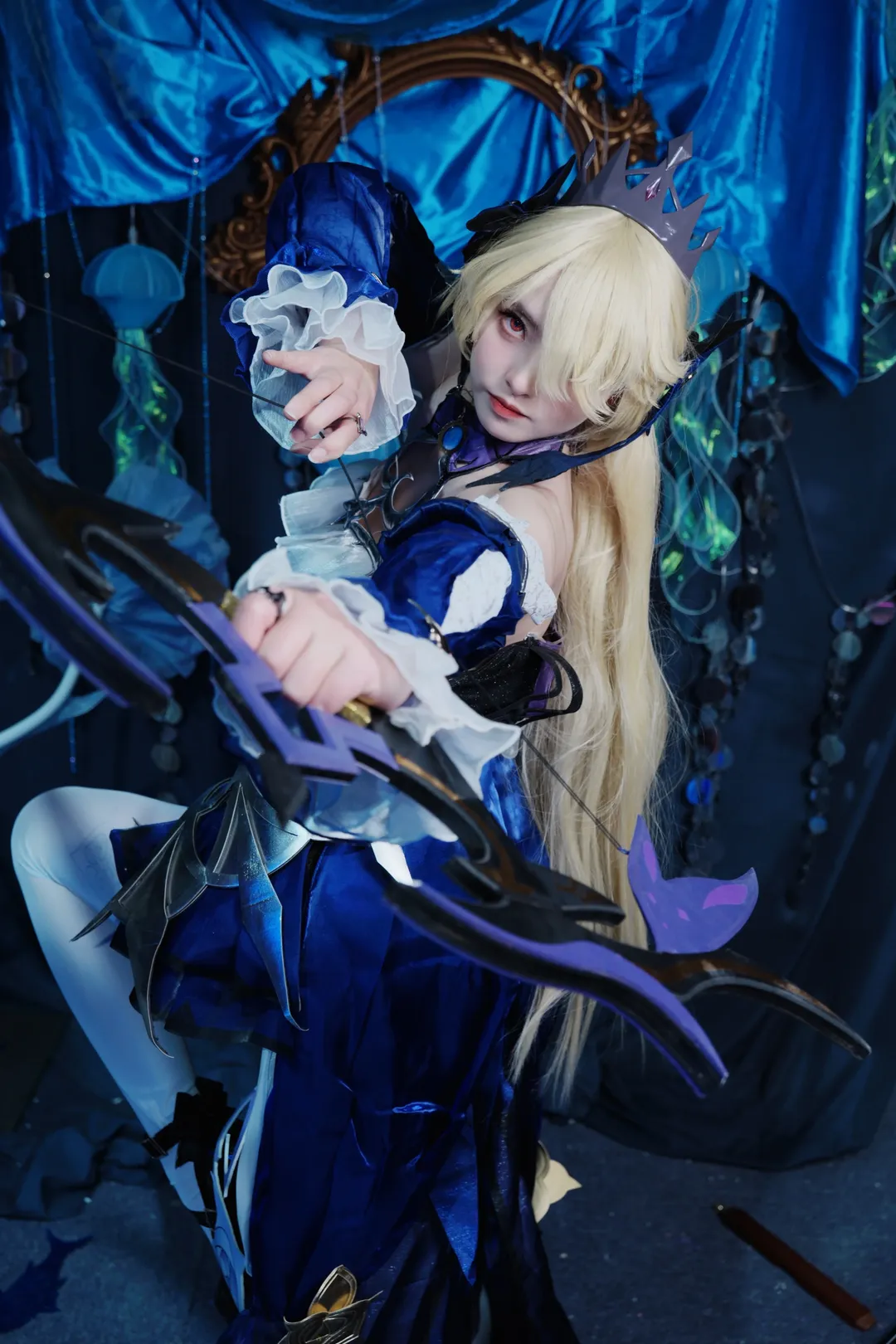 Roleplay, Genshin Impact, Cosplay photography, Fischl cosplay, White stockings cosplay - Image 1